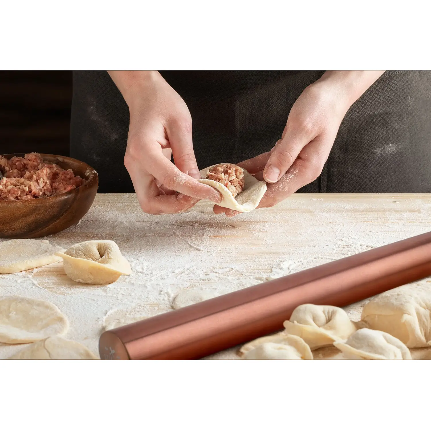 Zulay Kitchen Stainless Steel Rolling Pin - Copper