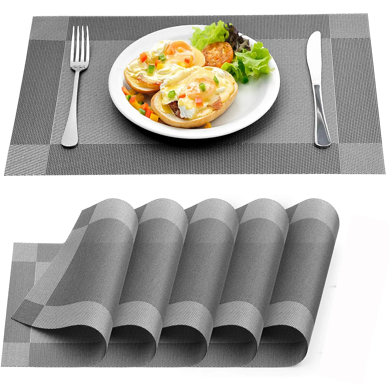 Vinyl Woven Placemats - Set of 6