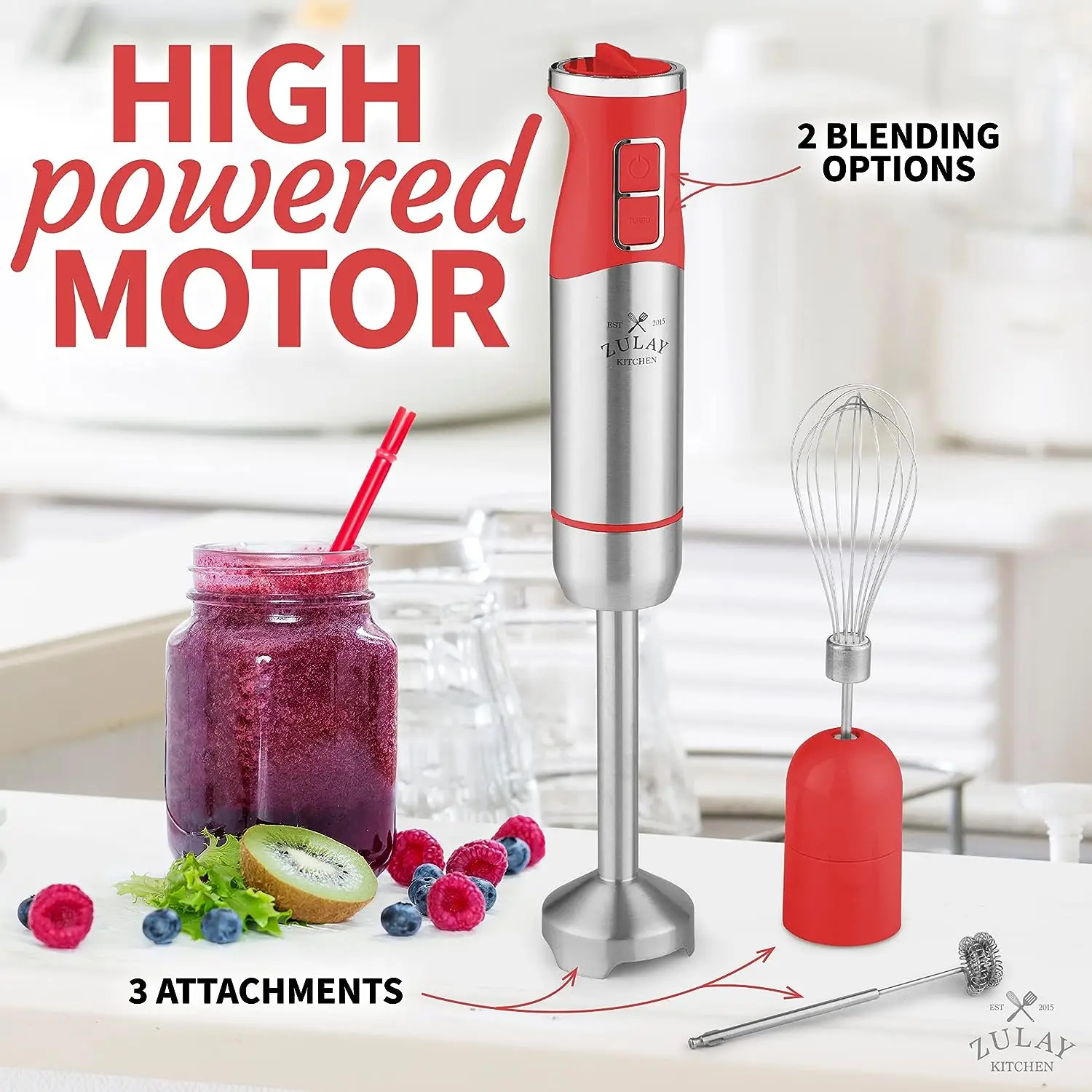  Zulay Kitchen Immersion Hand Blender - 500W