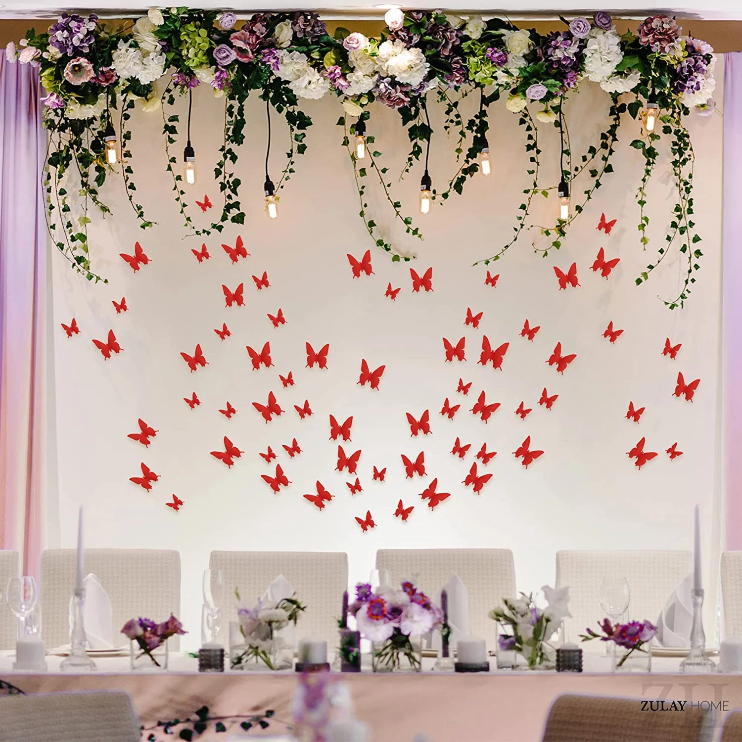 Zulay Home 3D Butterfly Wall Decor - 24pcs Butterfly Decor with 3 Different Sizes