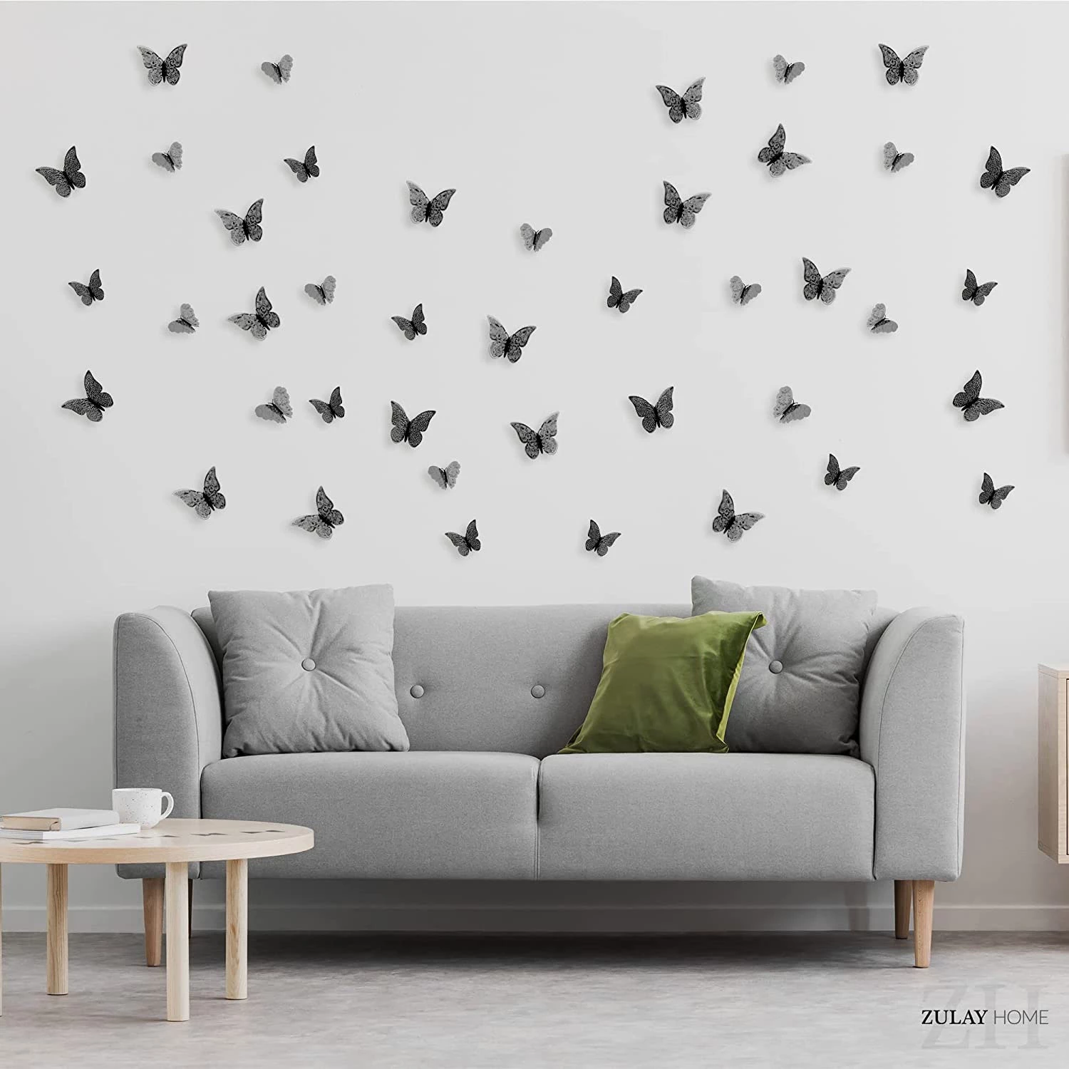 Zulay Home 3D Butterfly Wall Decor - 24pcs Butterfly Decor with 3 Different Sizes