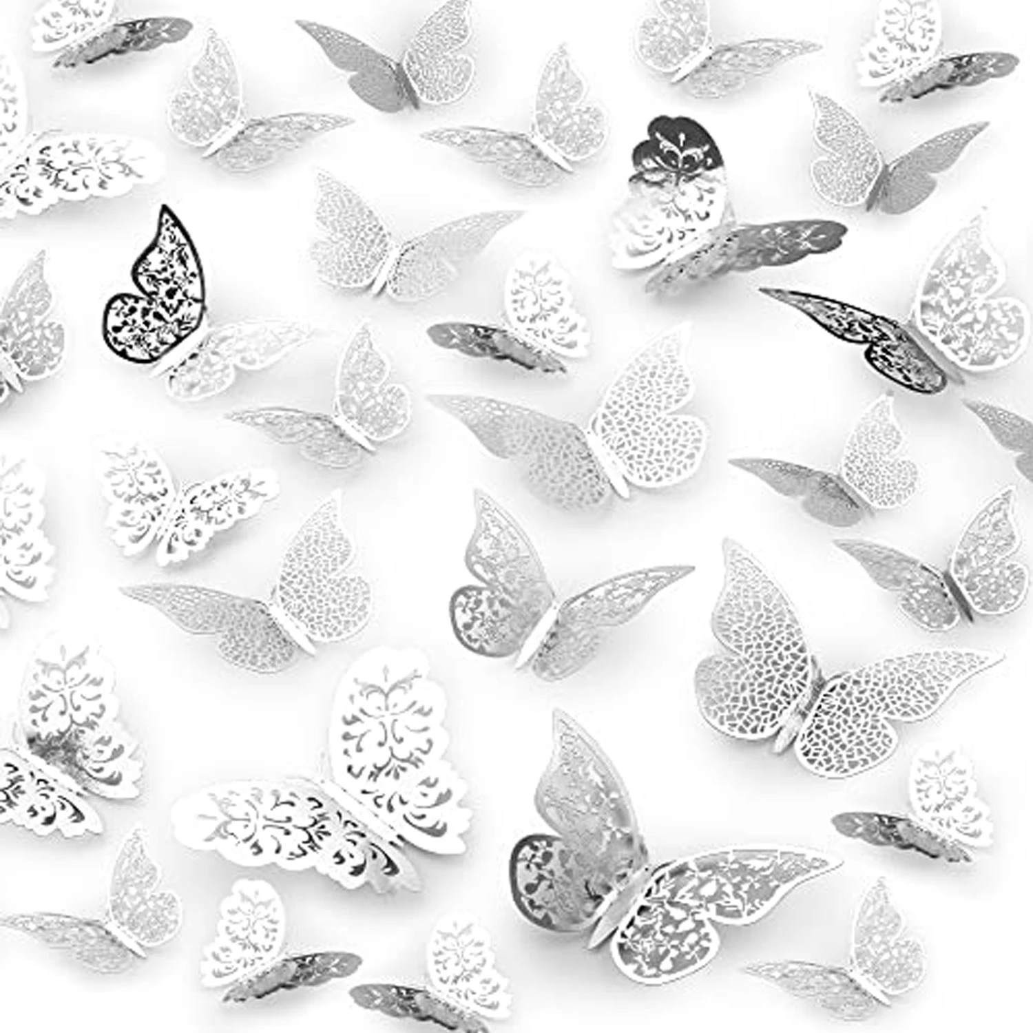 Zulay Home 3D Butterfly Wall Decor - 24pcs Butterfly Decor with 3 Different Sizes