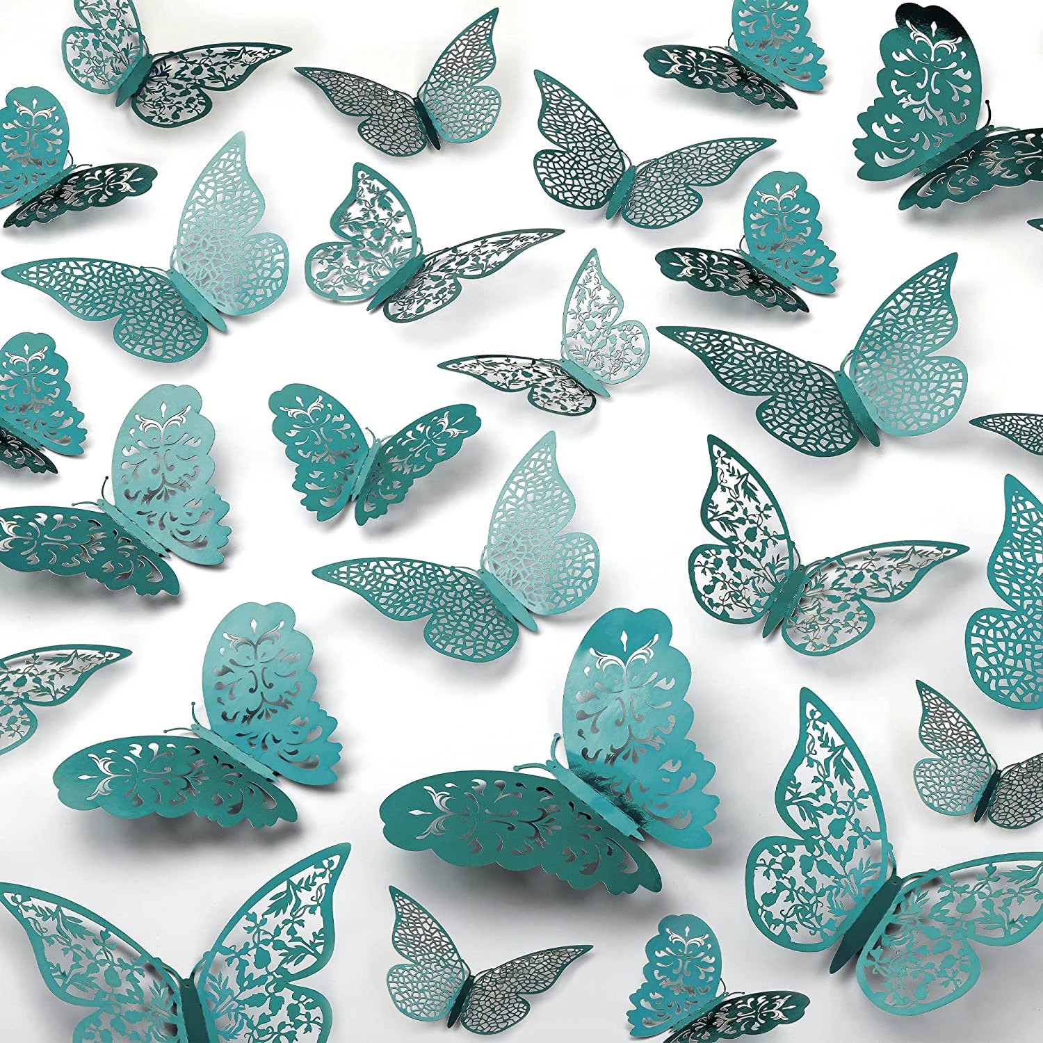 Zulay Home 3D Butterfly Wall Decor - 24pcs Butterfly Decor with 3 Different Sizes