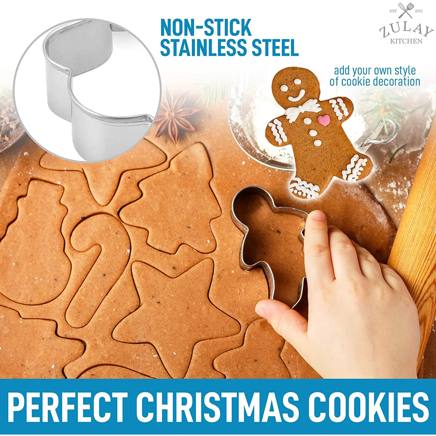 Christmas Cookie Cutters (14-Pieces)