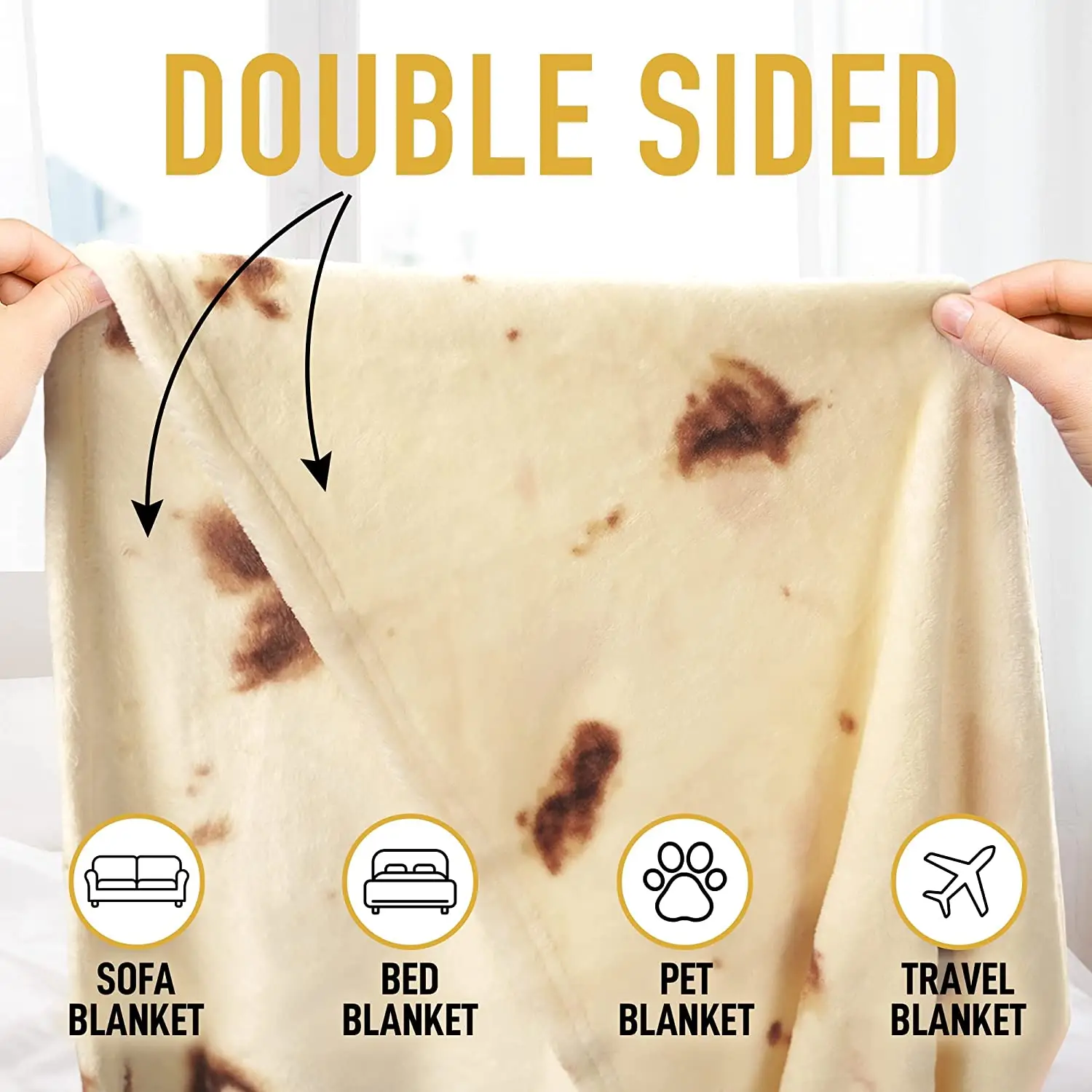 Simple Craft (60 Inch) Tortilla Giant Tortilla Blanket
