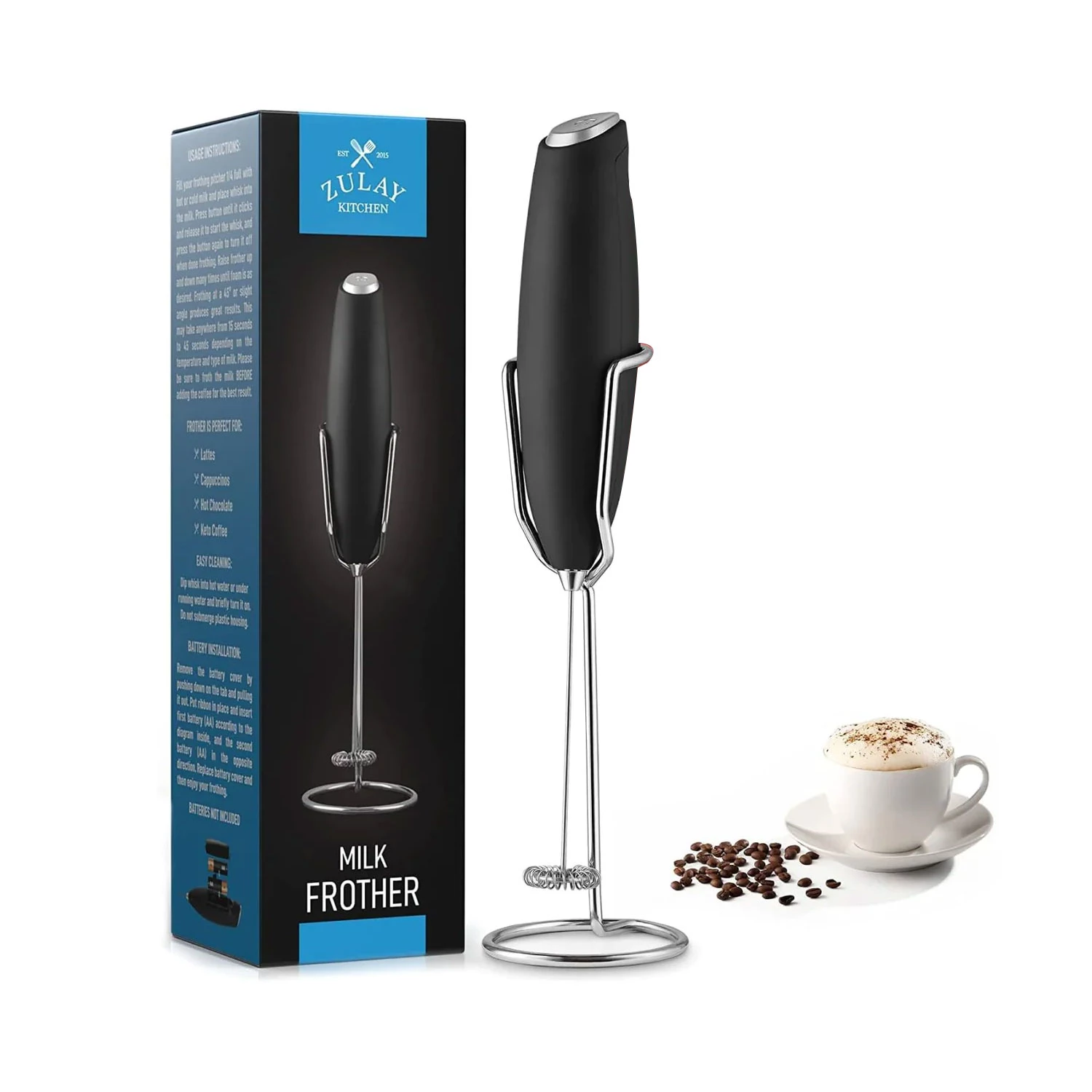 Milk Frother PRO With Holster Stand