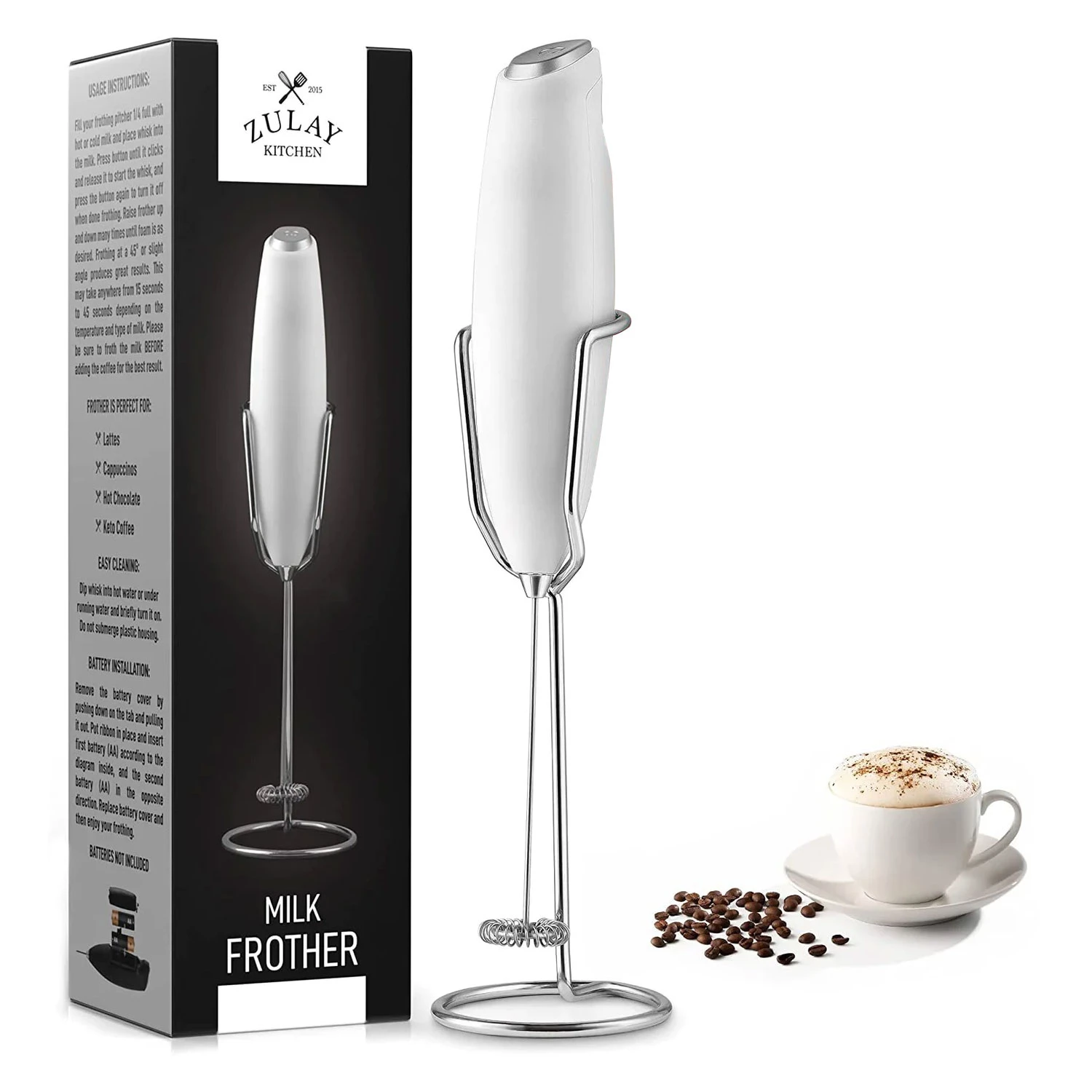 Milk Frother PRO With Holster Stand