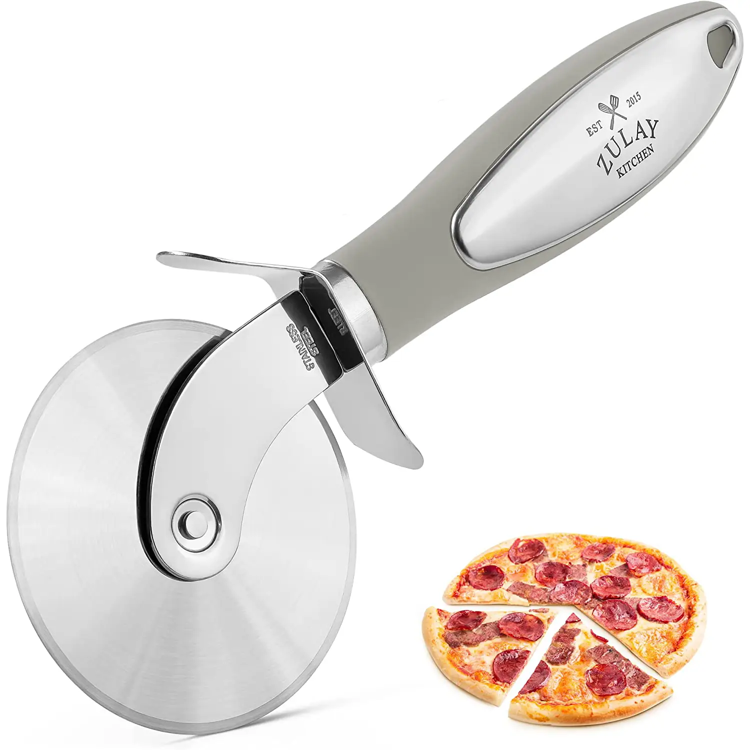 Pizza Cutter Wheel With Non Slip Ergonomic Handle