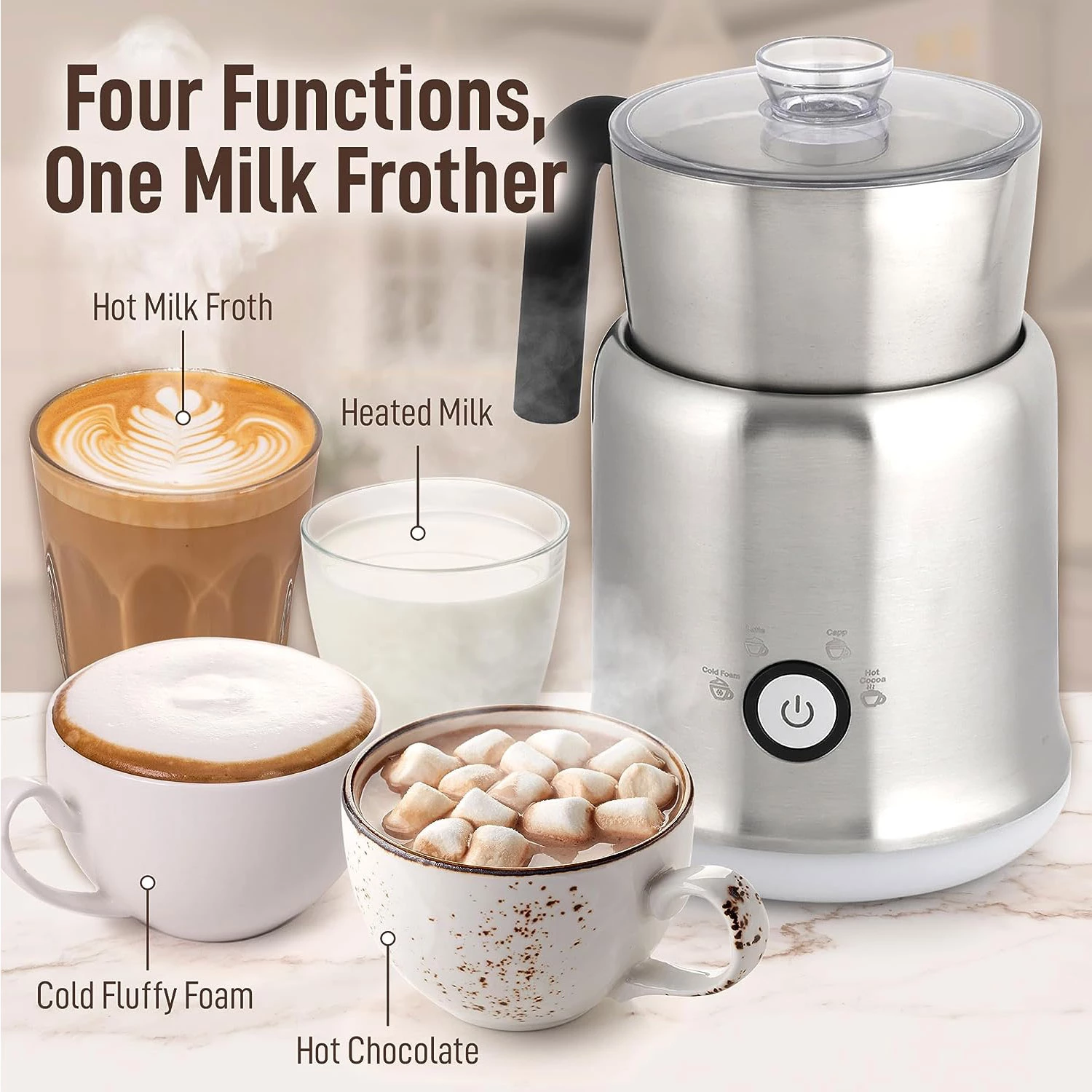 ZK Milk Frother Heater - 2 Piece SS