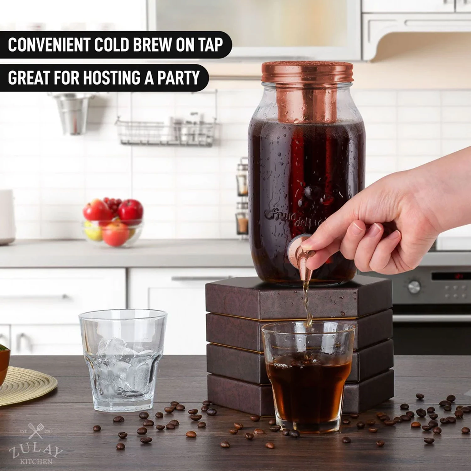 ZK Mini Cold Brew Maker with Spigot - 1.5 L Black