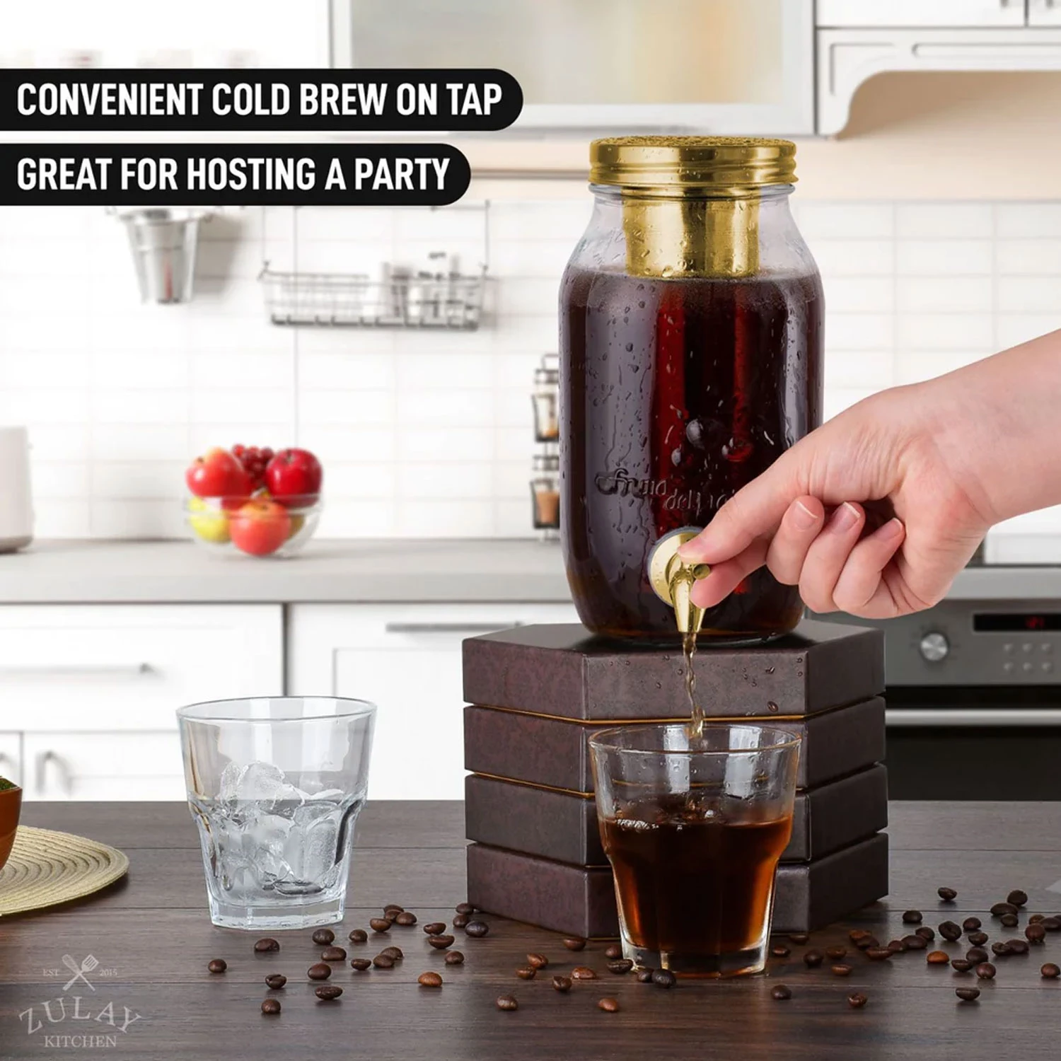 ZK Mini Cold Brew Maker with Spigot - 1.5 L Black