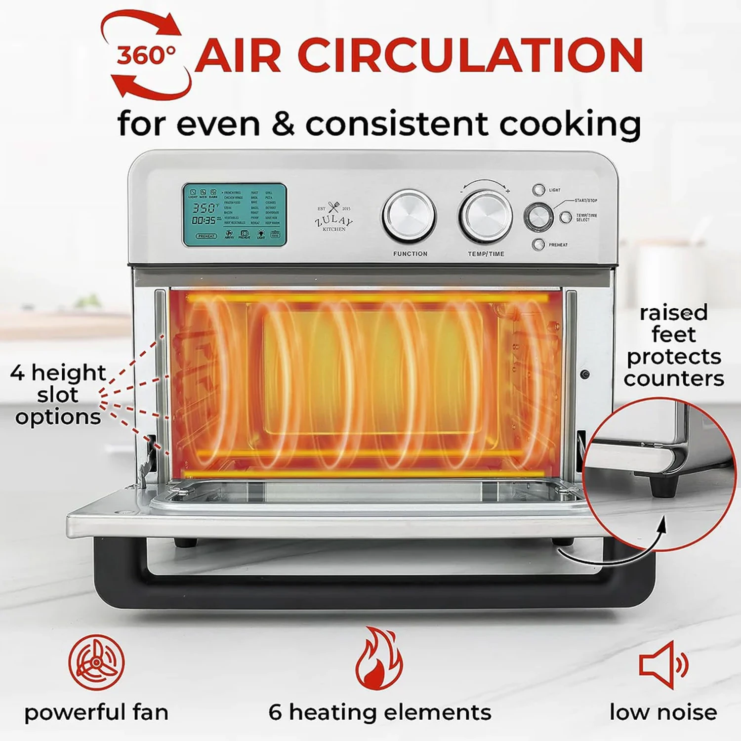 ZK Smart Convection Air Fryer Oven - SS 25 Liter