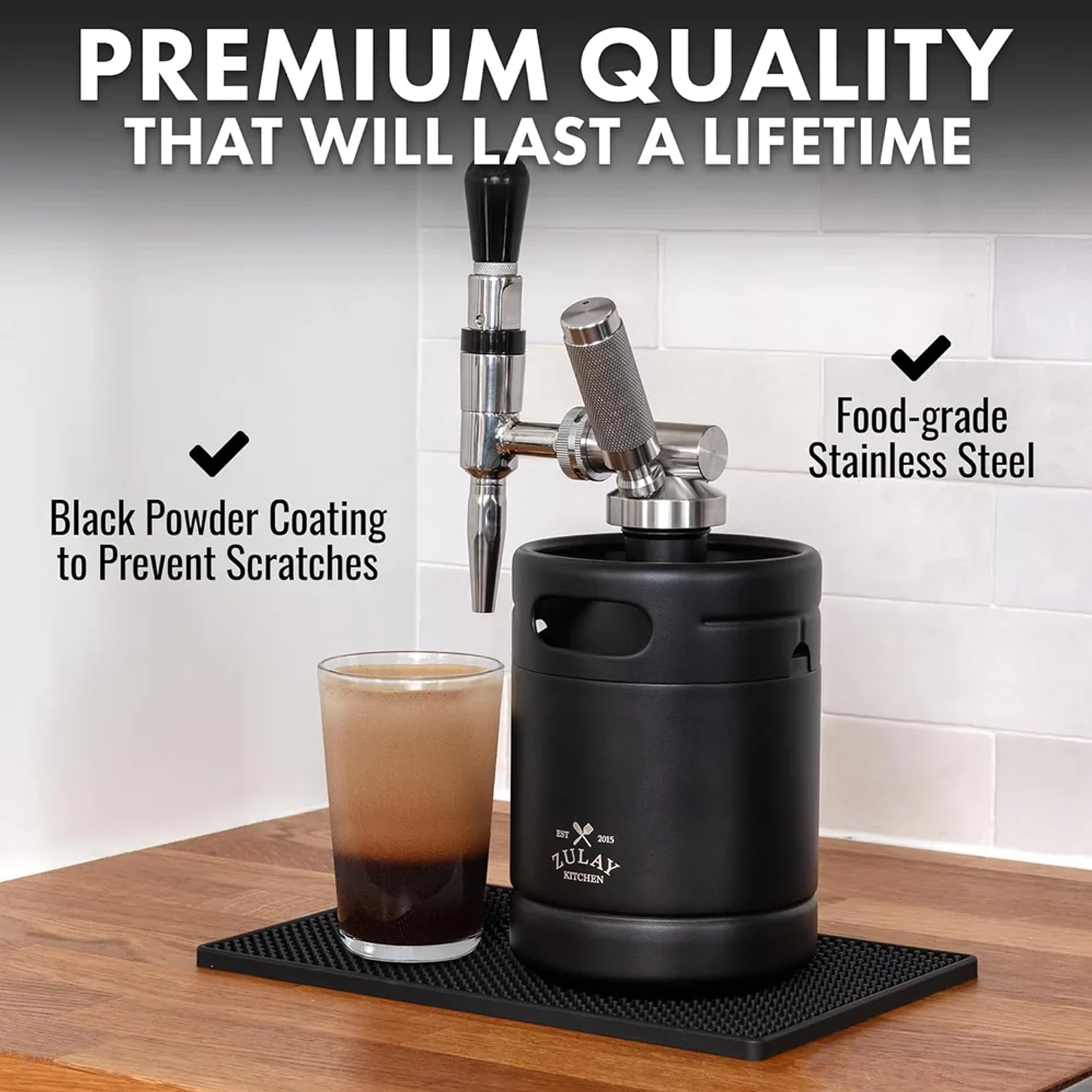 Zulay Kitchen ZK Nitro Cold Brew Coffee Maker - 2L - Black