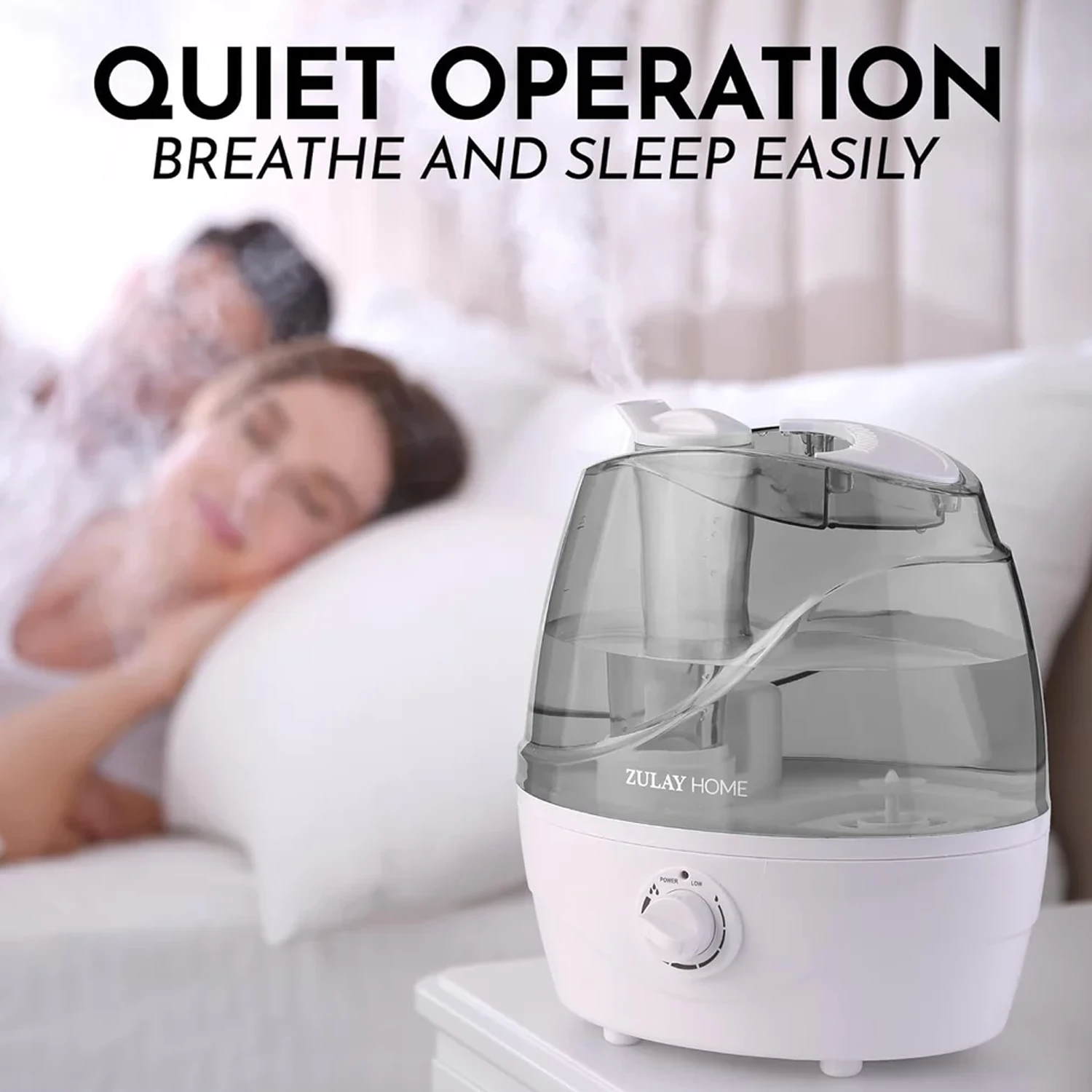 Zulay Cool Mist Humidifiers (2.2L Water Tank)