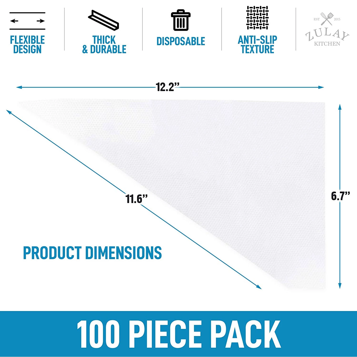 Disposable Piping Bags (12 Inch) - 100 Pcs