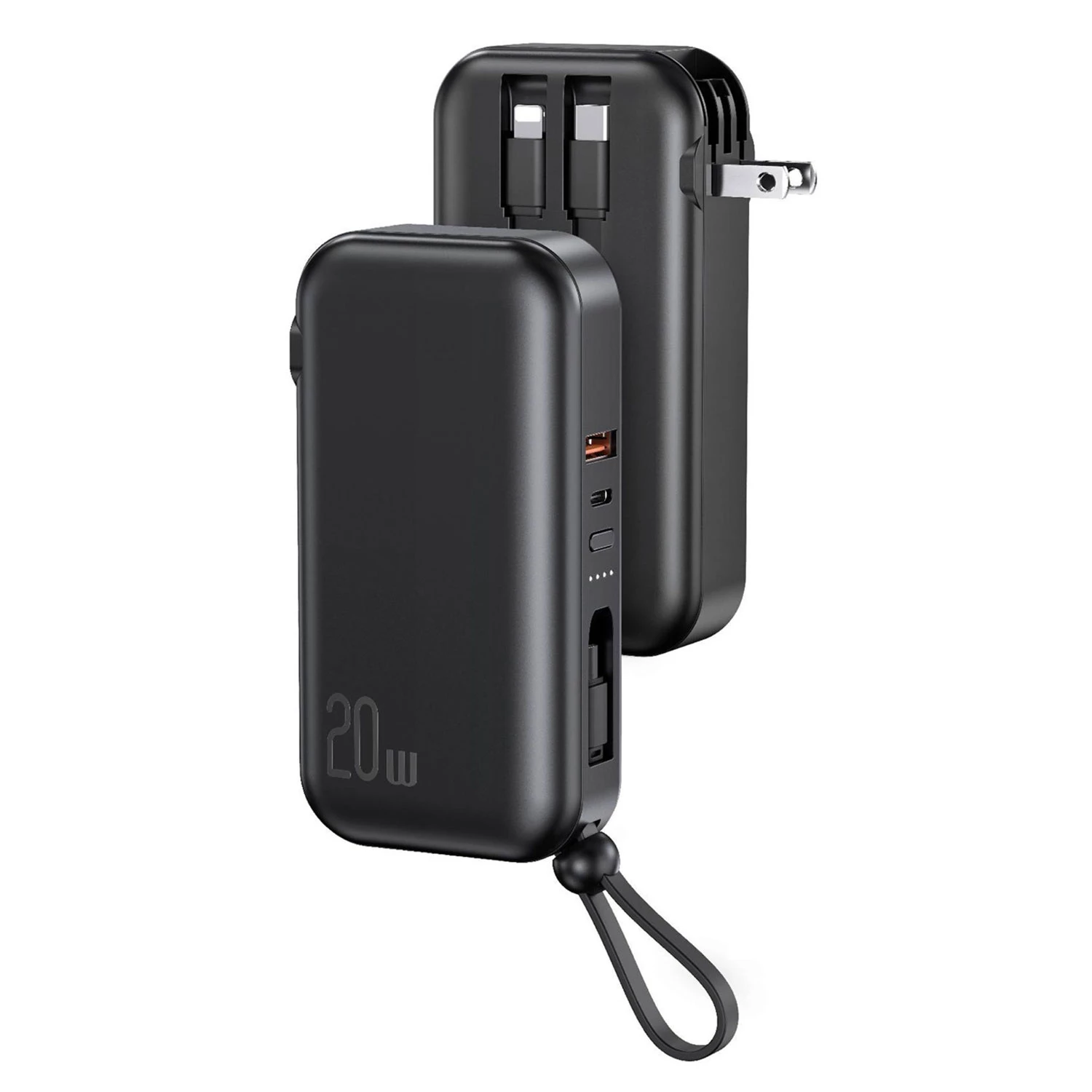 10K mAh Portable Charger w/ 3 Cables - PD20W QC18W Fast Charging Power Bank - 5 Outputs - iOSPhone 1