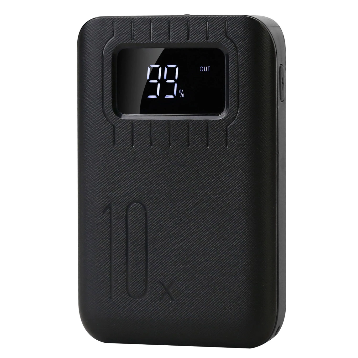 10,000mAh Power Bank Charger with Dual USB Ports, LCD Display And Flashlight