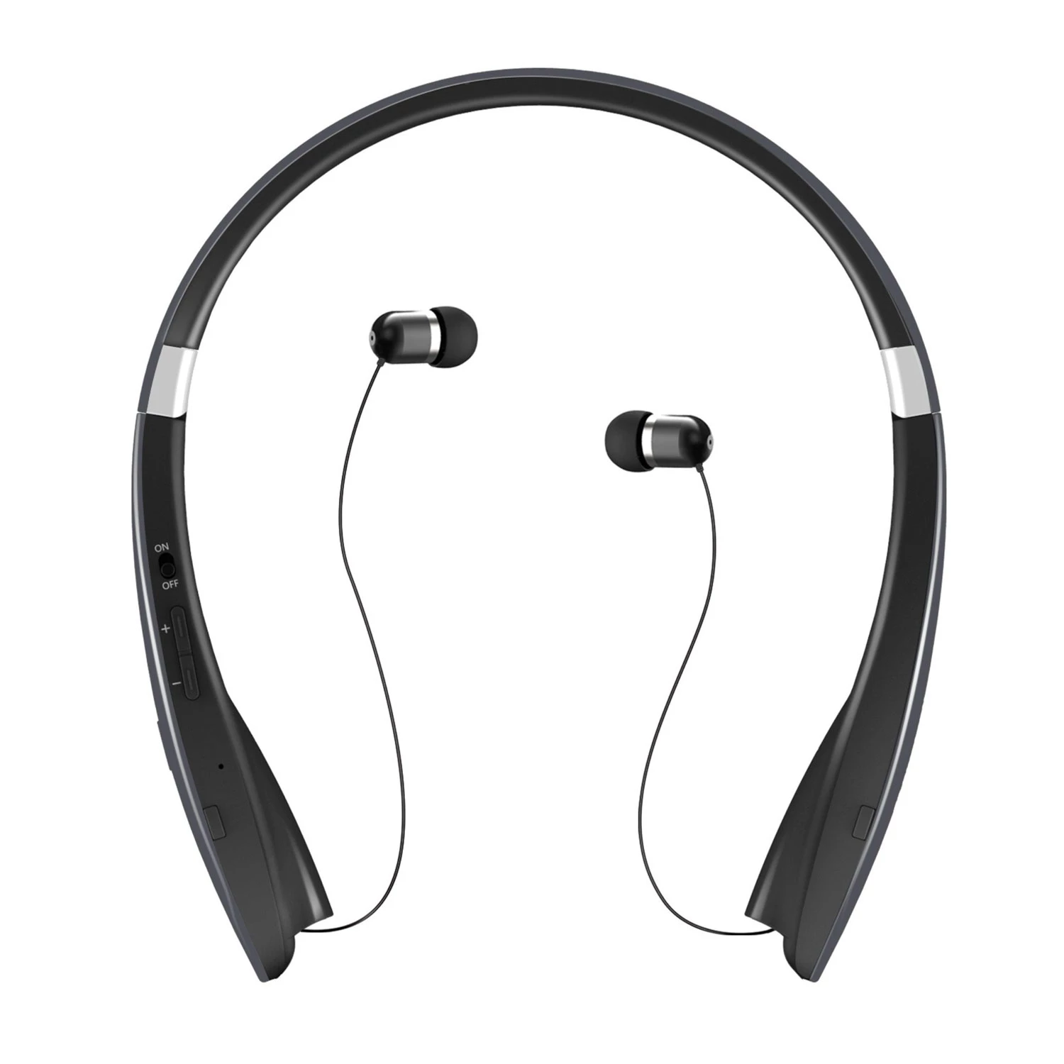 Foldable Wireless Headsets - 4.1 Sport Neckband Stereo Headphones with Mic - Sweatproof Earbuds for 