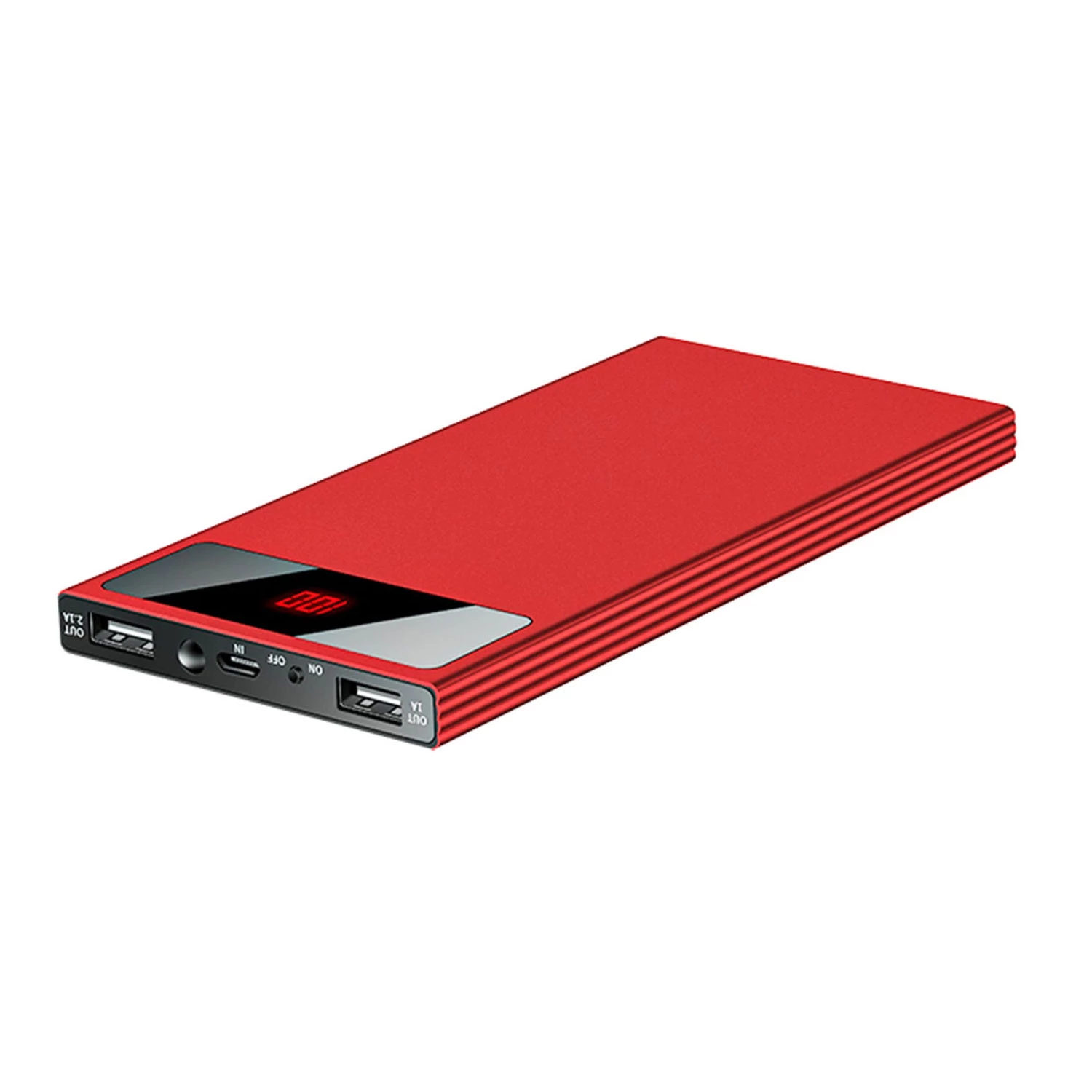 20K mAh Power Bank - Ultra-thin, Dual USB Ports, Flashlight, Battery Display