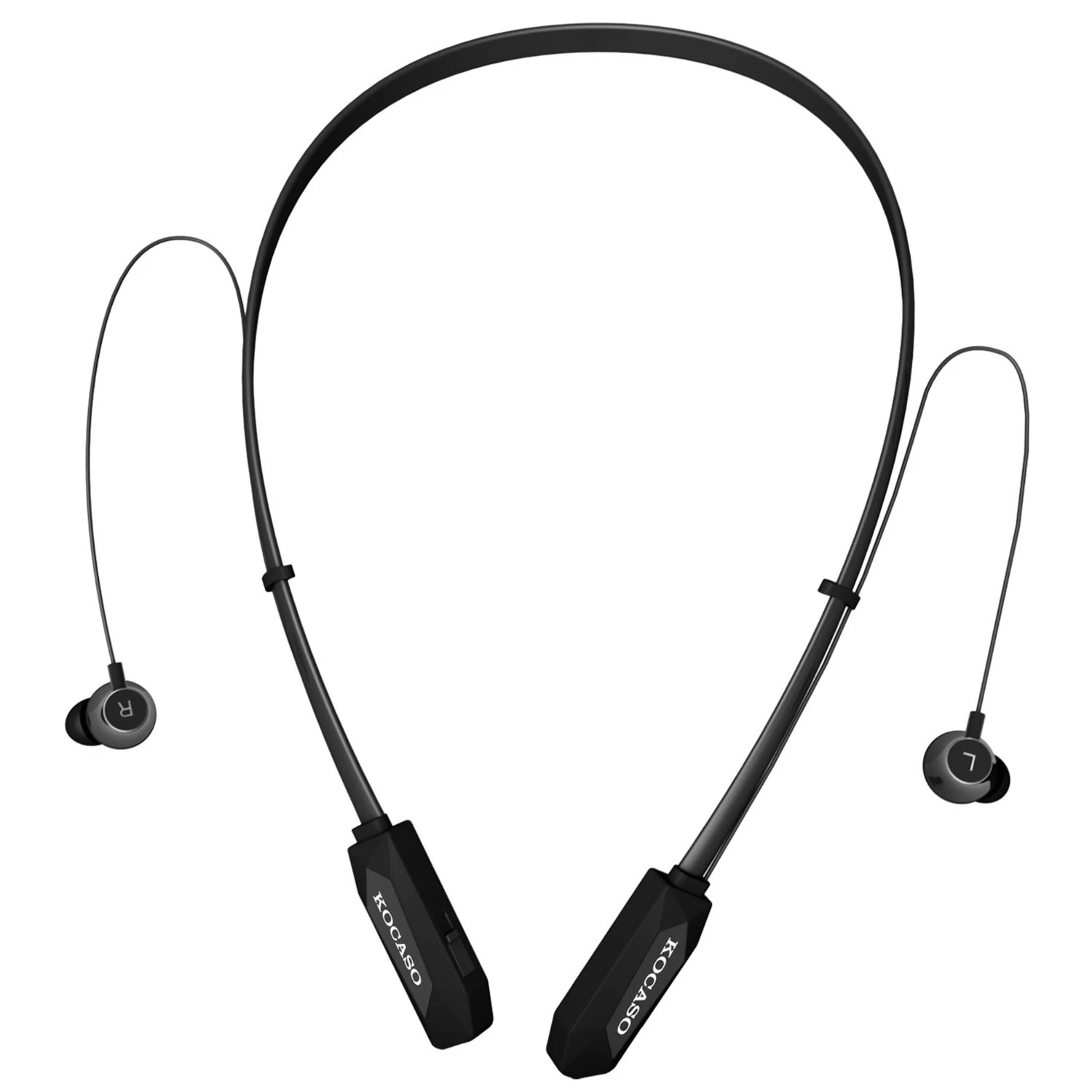 15Hrs Wireless Neckband Headphones - Sweat-proof Sport Earbuds with Deep Bass, Mic - In-Ear Magnetic