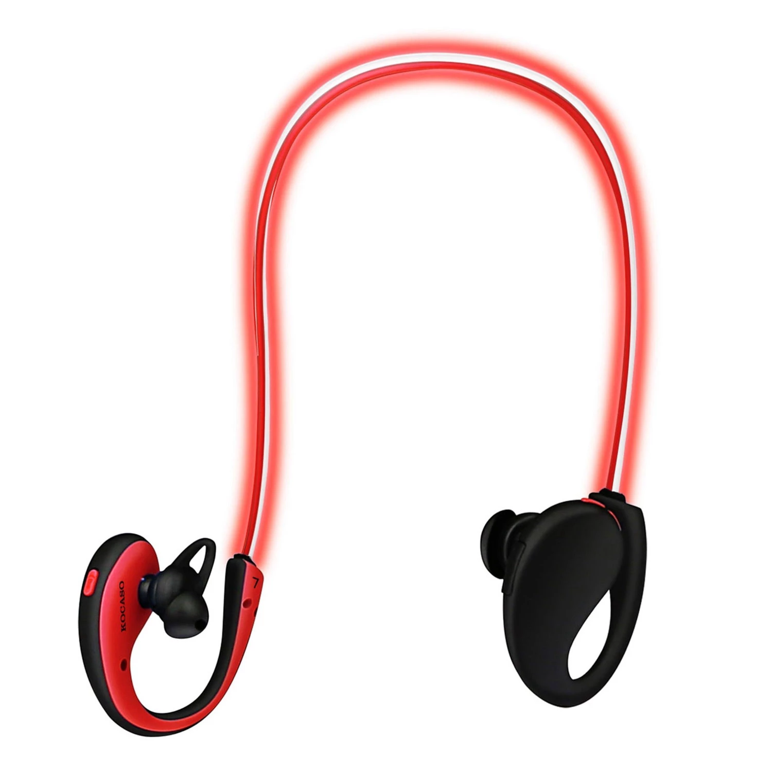 Wireless Neckband Earphones V4.1 HD Stereo Sweat-proof Headphones with LED Light Mic - 8Hrs Work, Ru