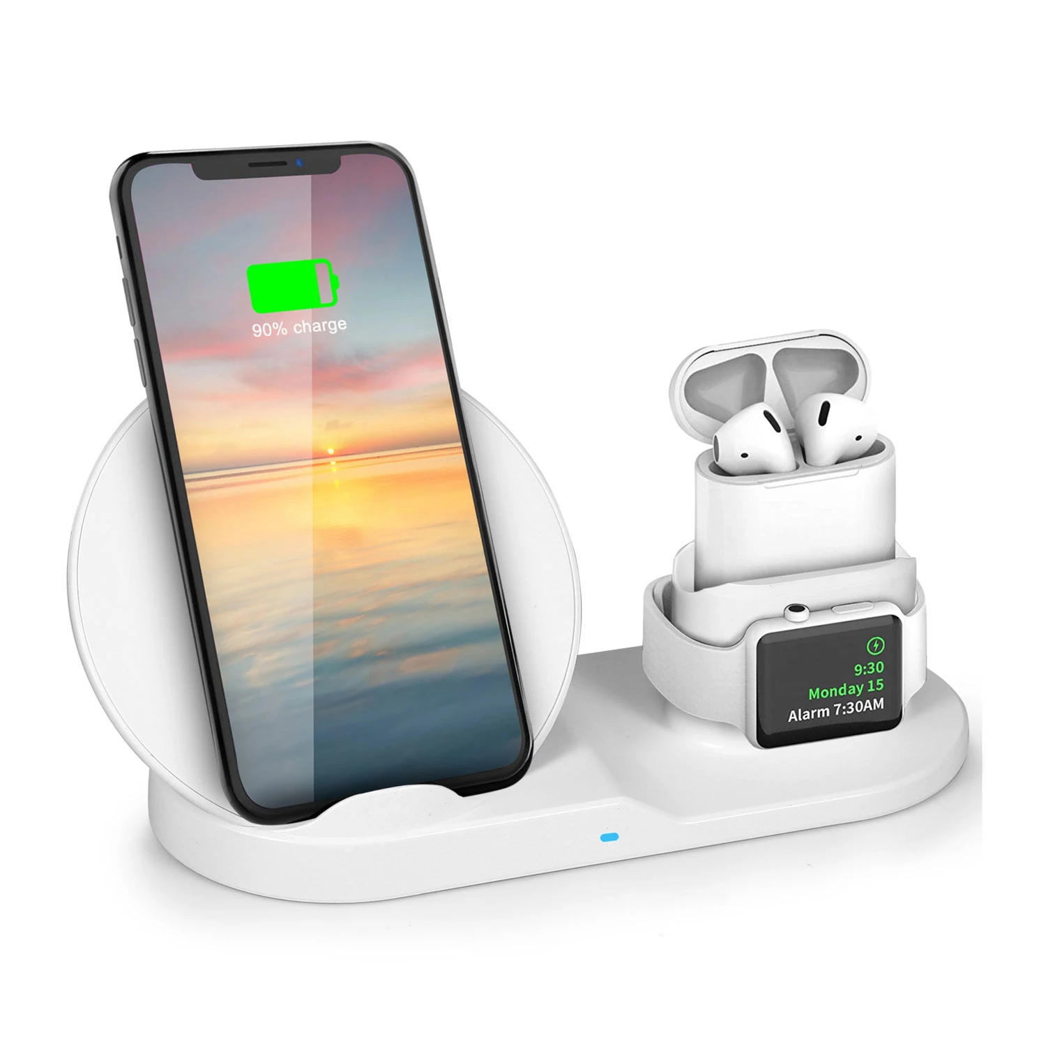 10W Fast Wireless Charger for iPhone, iWatch, AirPods - Fits iPhone 11/11Pro/XS/XR/MAX/X/8 Plus/8, S