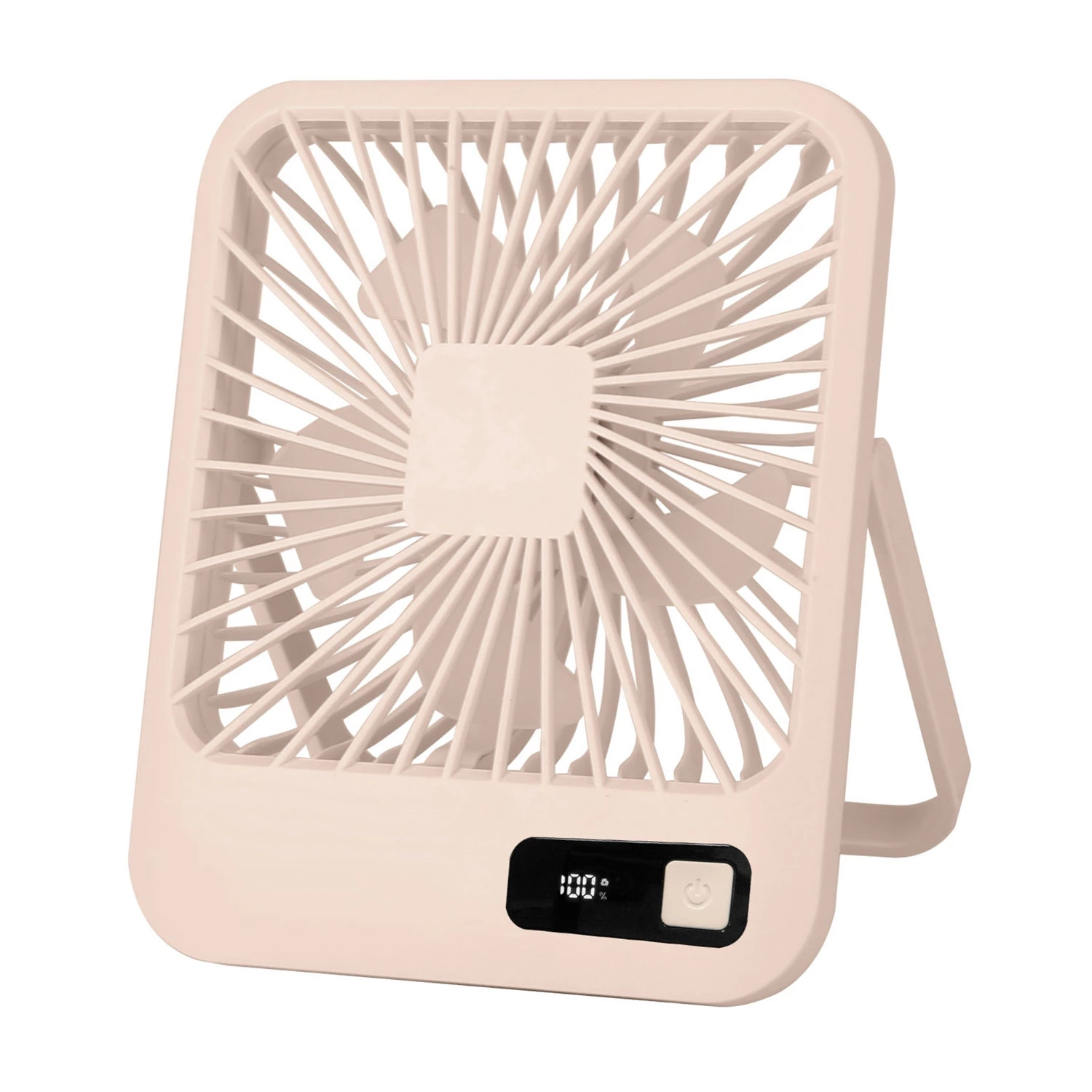 Portable Rechargeable Mini Fan: LCD Display, Adjustable Speed, Strong Airflow