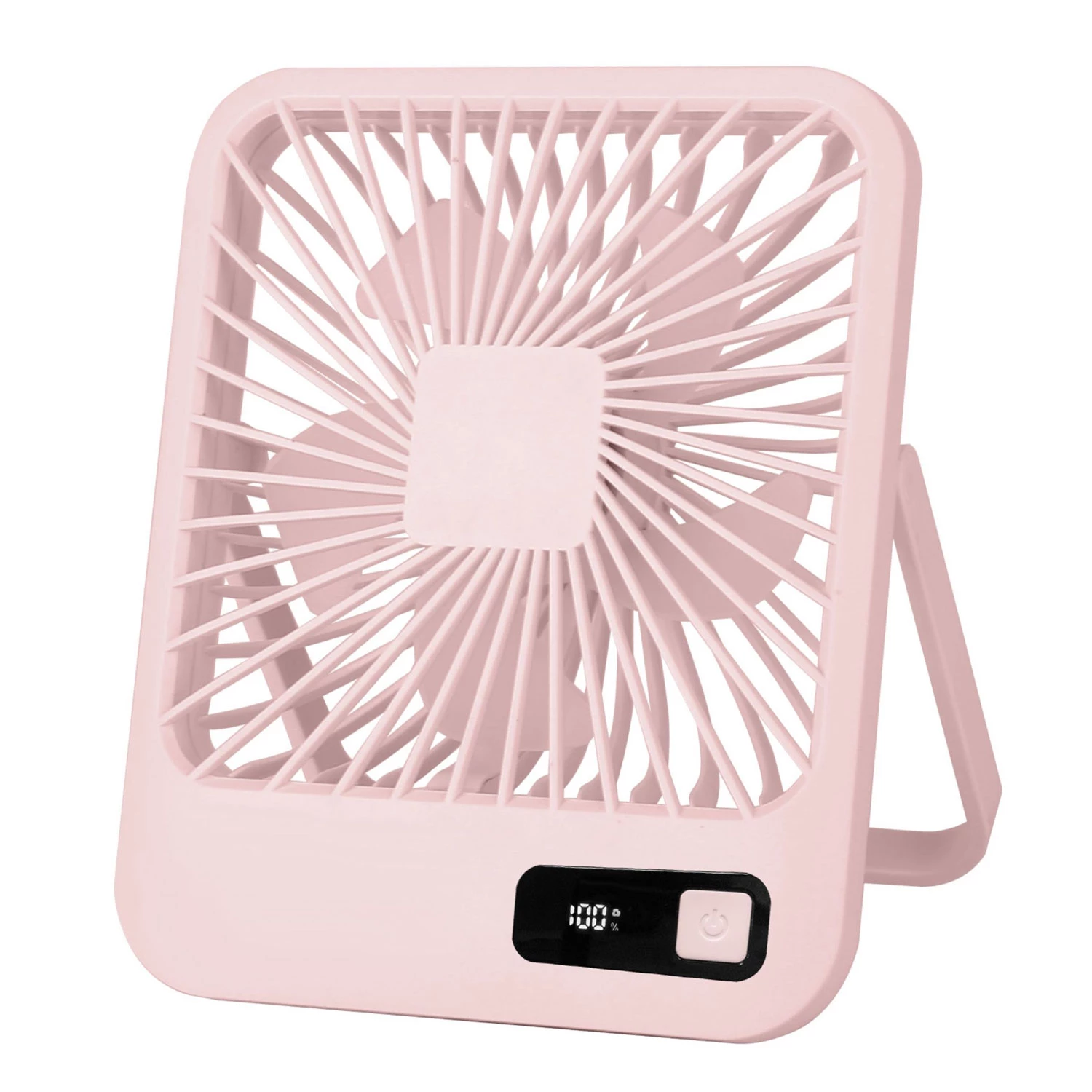 Portable Rechargeable Mini Fan: LCD Display, Adjustable Speed, Strong Airflow