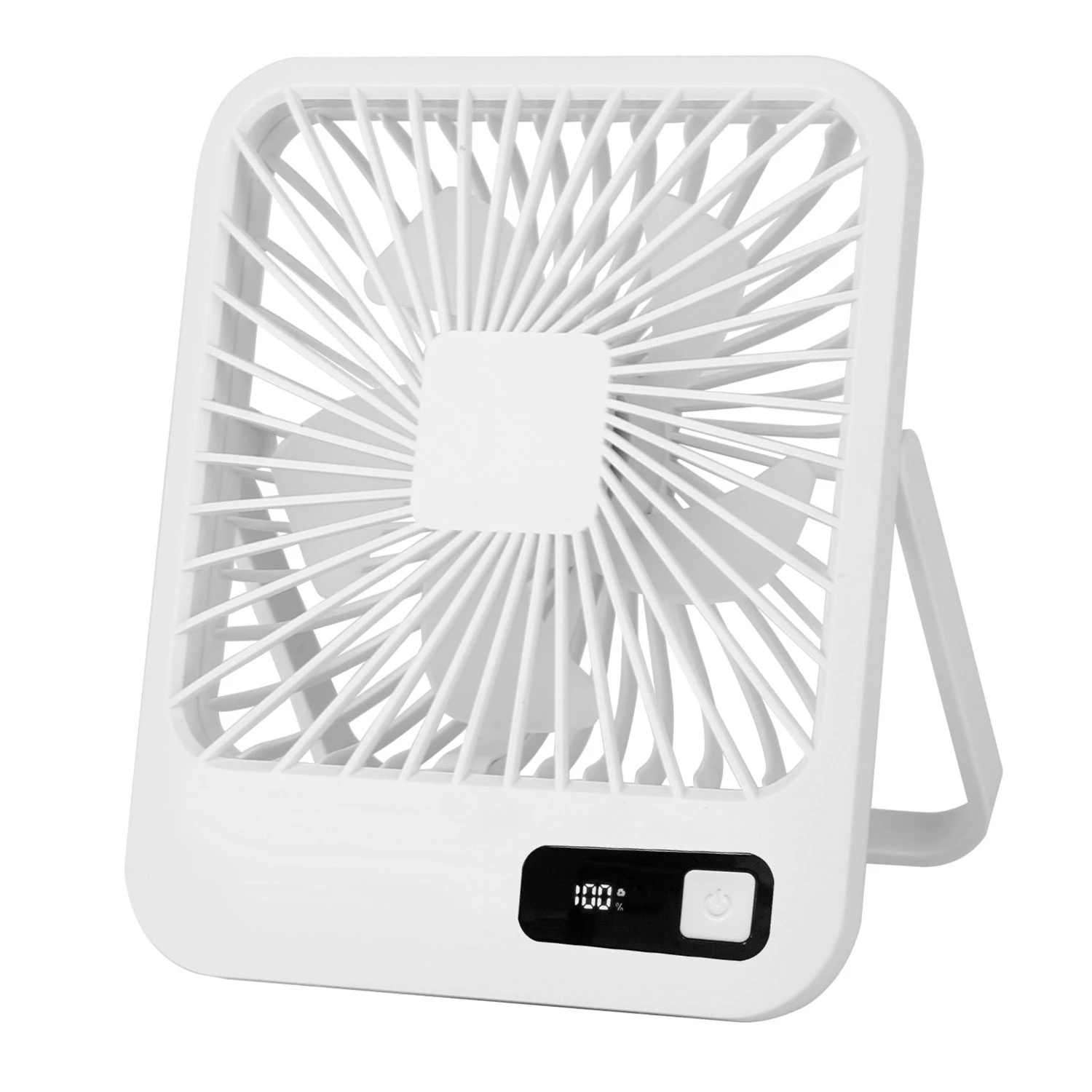 Portable Rechargeable Mini Fan: LCD Display, Adjustable Speed, Strong Airflow