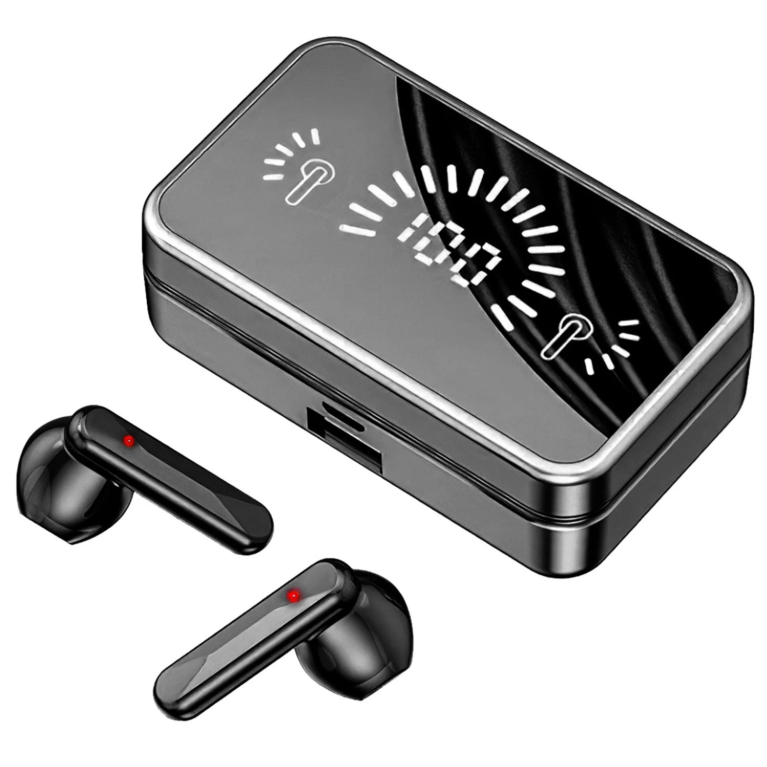 5.3 TWS Wireless Earbuds with Touch Control, In-Ear Headphones, Charging Case, Built-in Mic