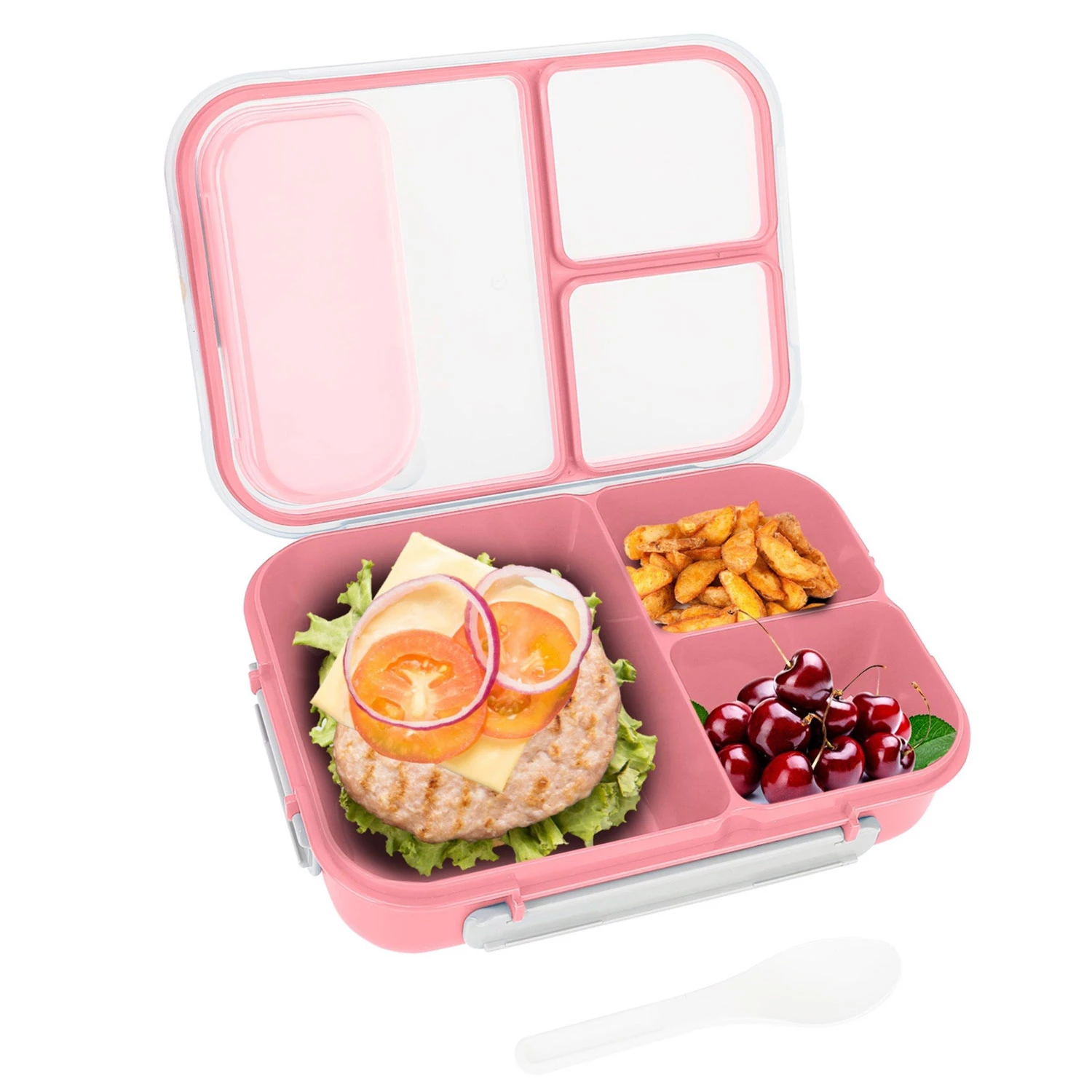 Leak-proof Lunch Box with 3 Compartments - Portable Food Storage