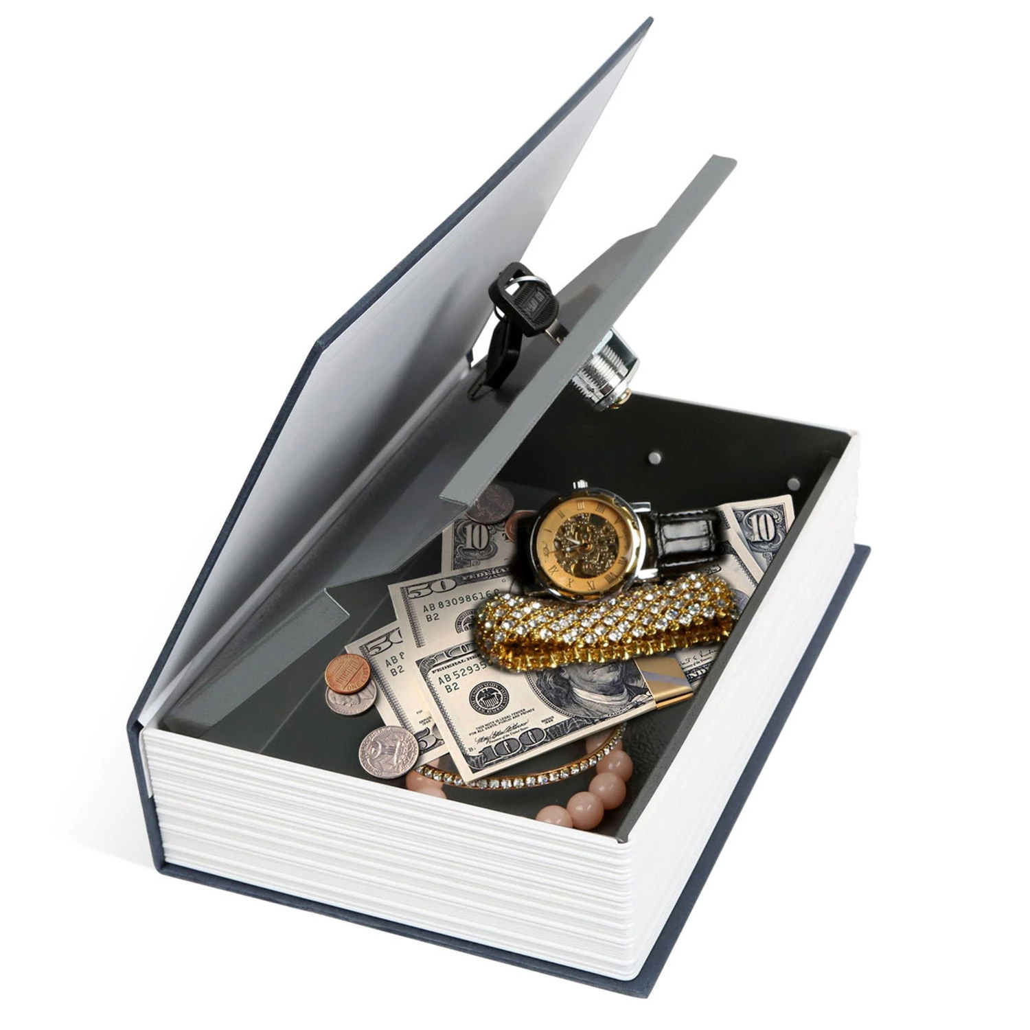 Dictionary Safe - Metal Box with Key Lock, Ample Capacity