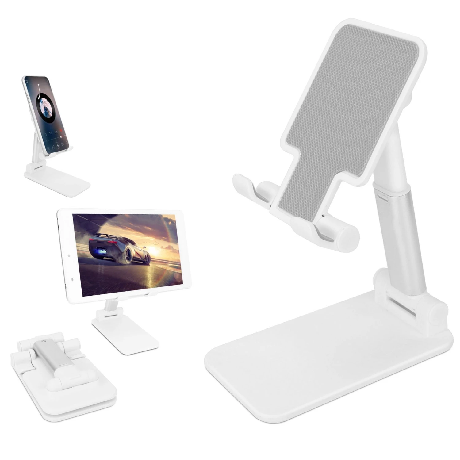 Foldable Phone Stand Adjustable Angle Height Tablet Holder 4-12.9in Cradle Dock
