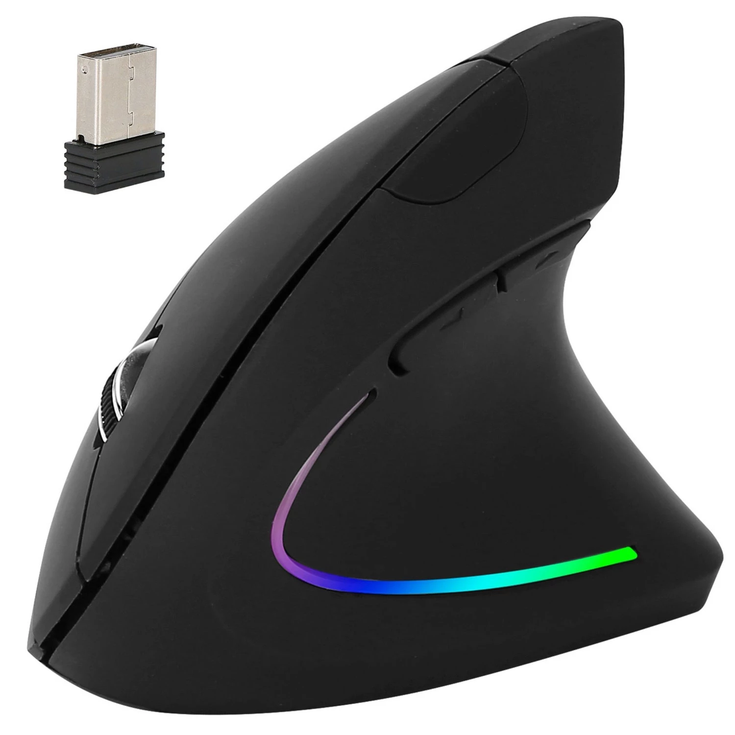2.4G Wireless Vertical Mouse, 6-Button Ergonomic Optical Mice, 3 Adjustable DPI (800/1200/1600)