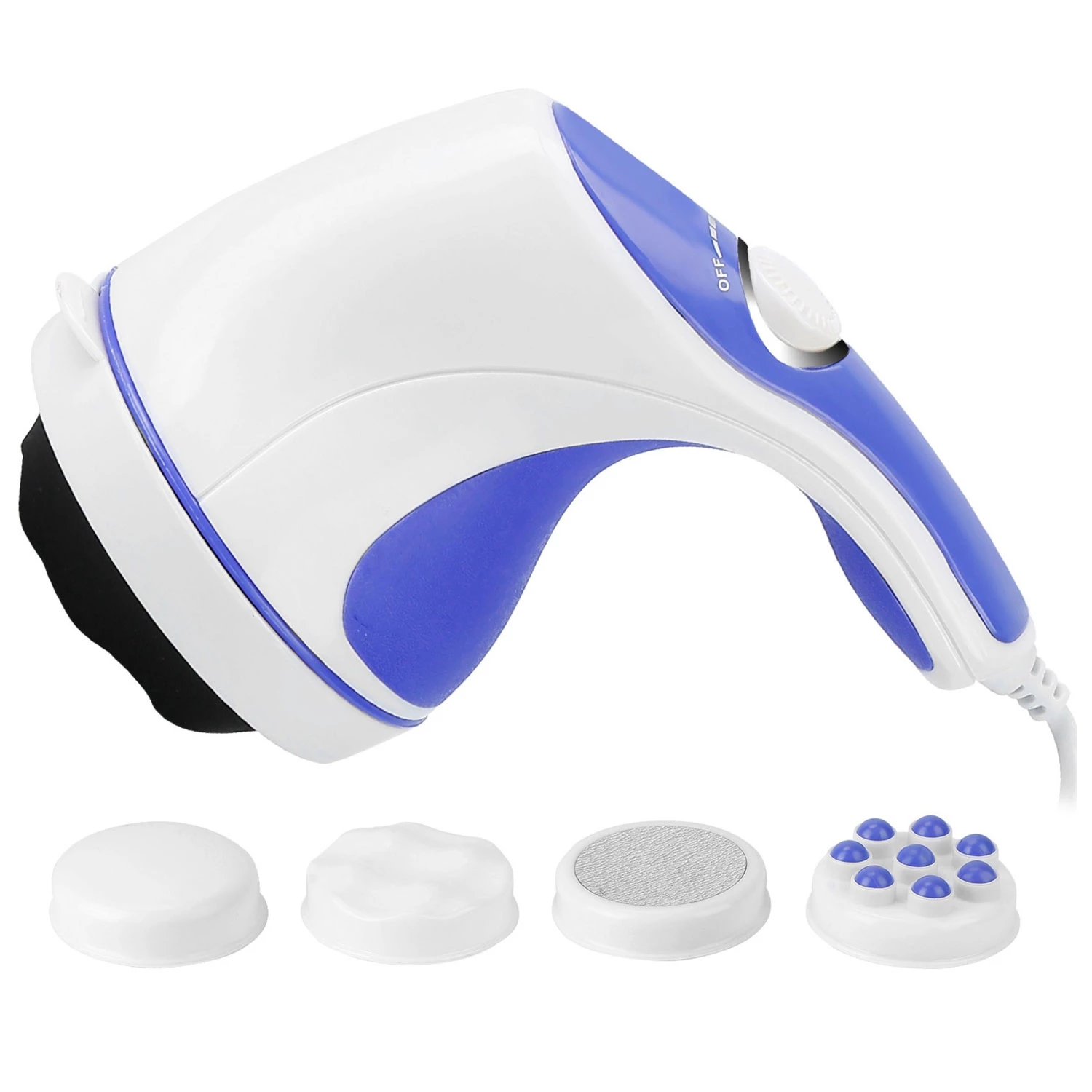 4-in-1 Electric Handheld Body Massager With Interchangeable Heads