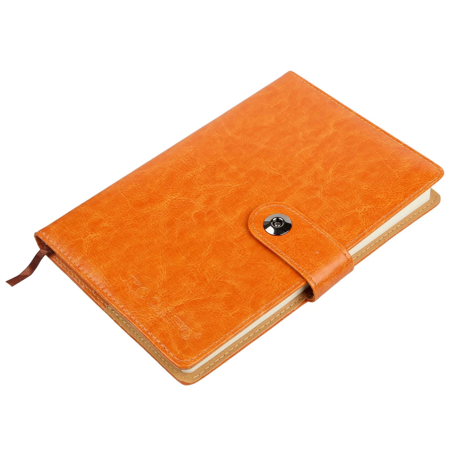 150 Pages PU Leather Cover Notebook with Calendar, World Map, and Silk Ribbon