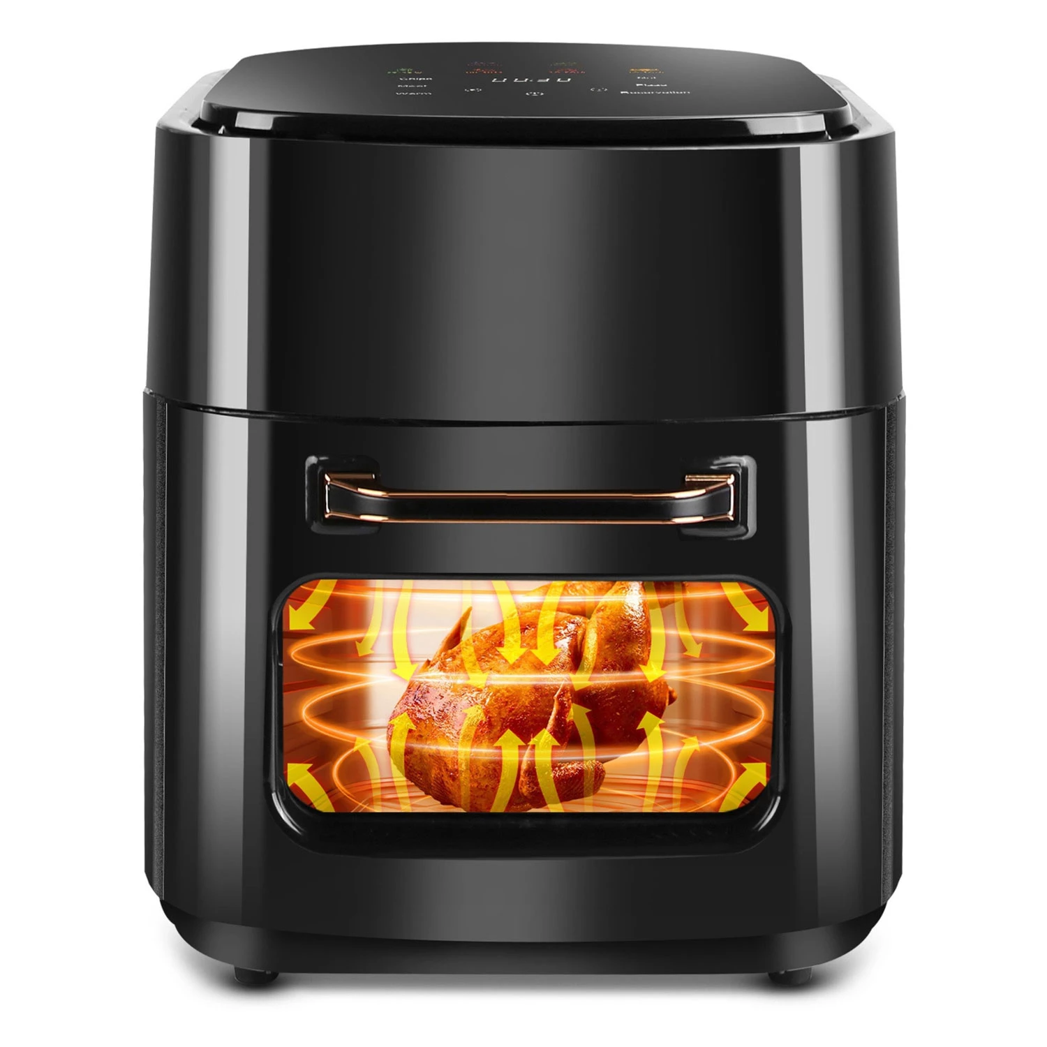 NewHome 15.8QT Air Fryer 1400W Oilless Cooker Touch Screen Customized Temp Time Visible Window