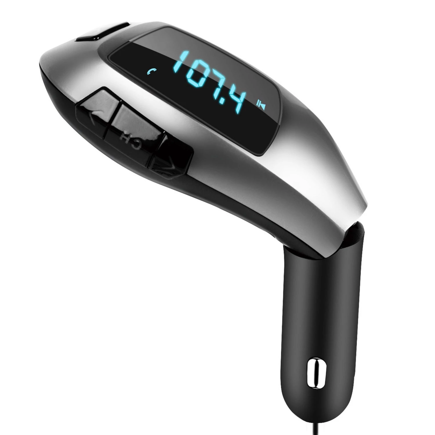 FM Transmitter: Car USB Charger, Hands-free Call, MP3 Player. Supports U Disk And TF Card Reading