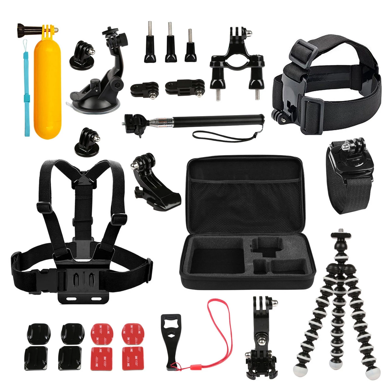 26-in-1 GoPro Accessory Kit For Hero 5/4/3+/3/2/1 Cameras