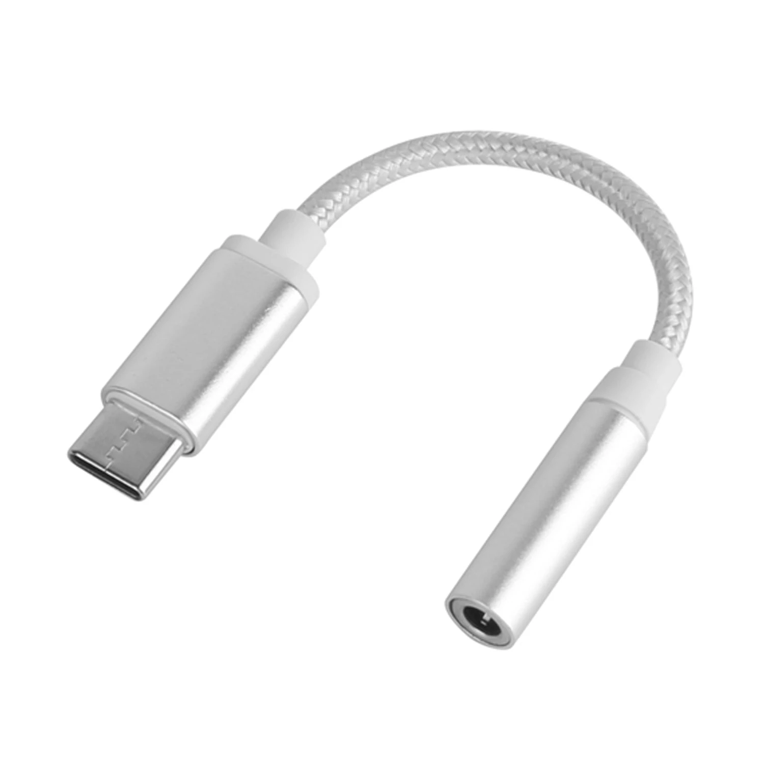 USB-C Type C Adapter Port to 3.5mm Aux Audio Jack Earphone Headphone Cable Cord