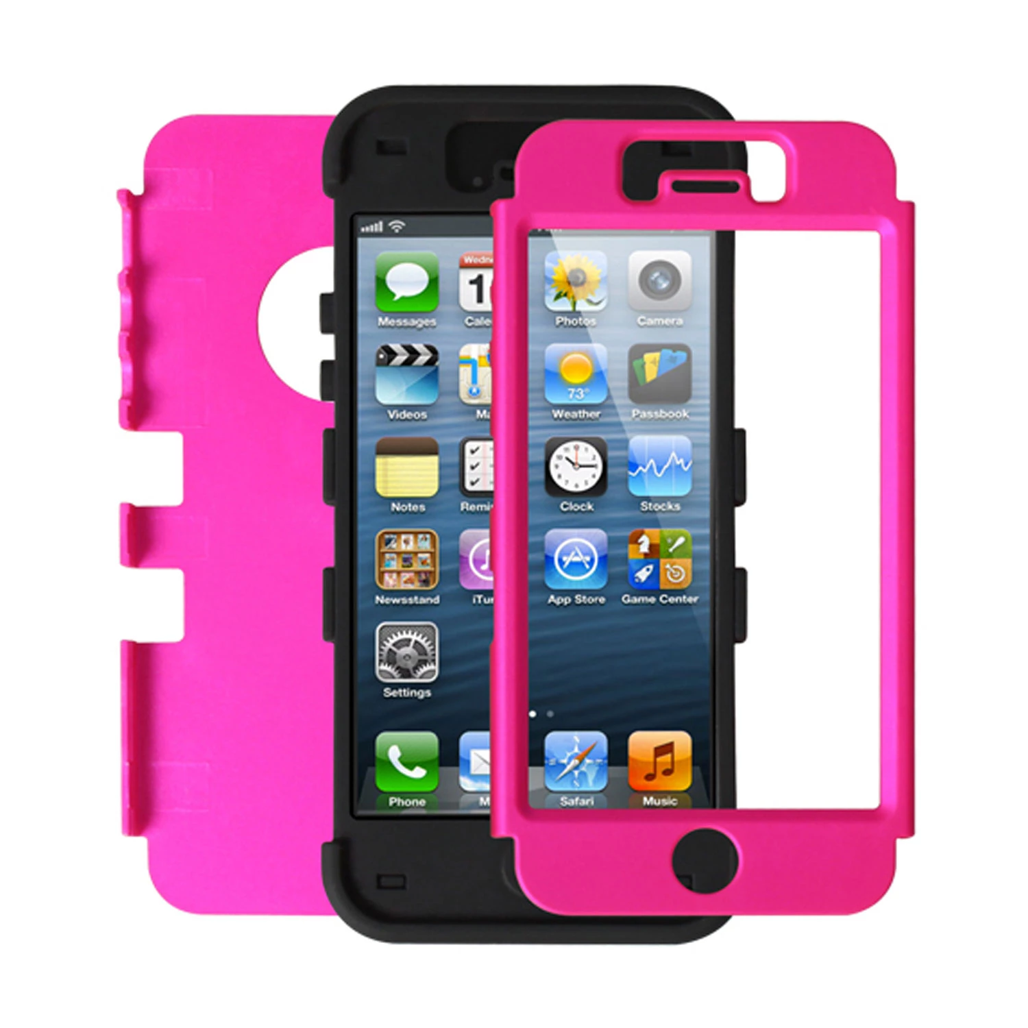 3 Layers Hybrid Armor Cover Case With Inner Soft Shell For Apple iPhone 5