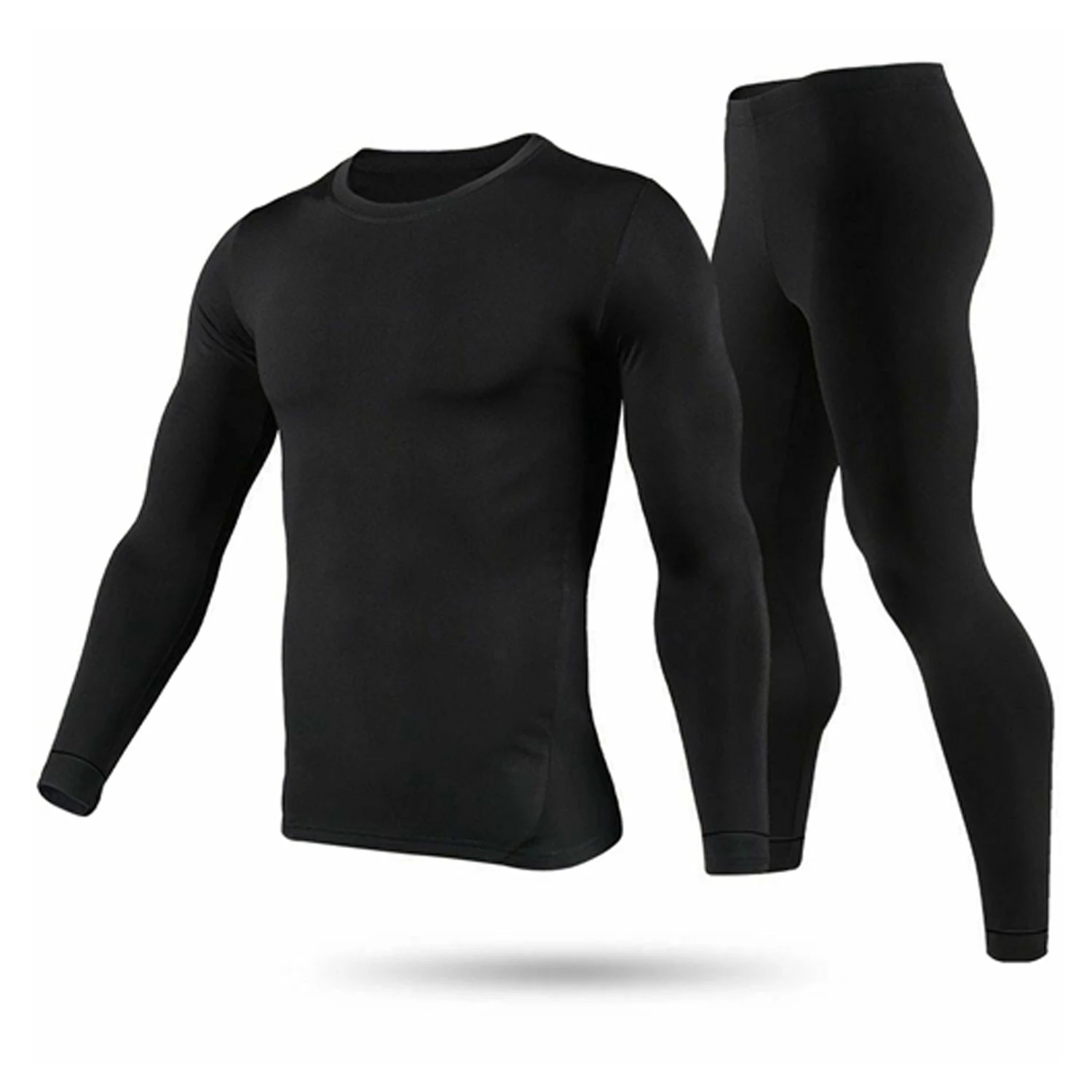 Men Thermal Underwear Set Long Johns Pants Long Sleeve Soft Underwear Kit Top Bottom Winter Sports S