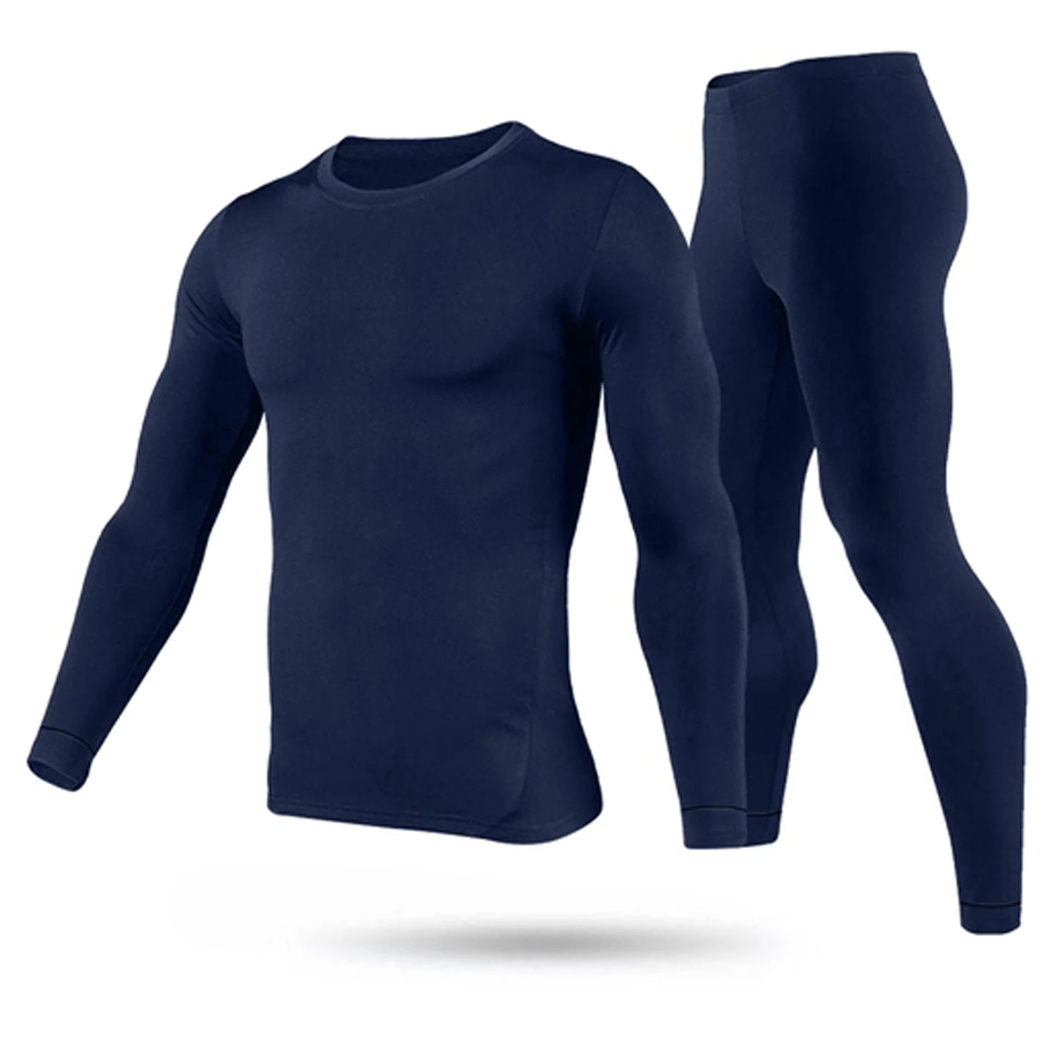 Men Thermal Underwear Set Long Johns Pants Long Sleeve Soft Underwear Kit Top Bottom Winter Sports S