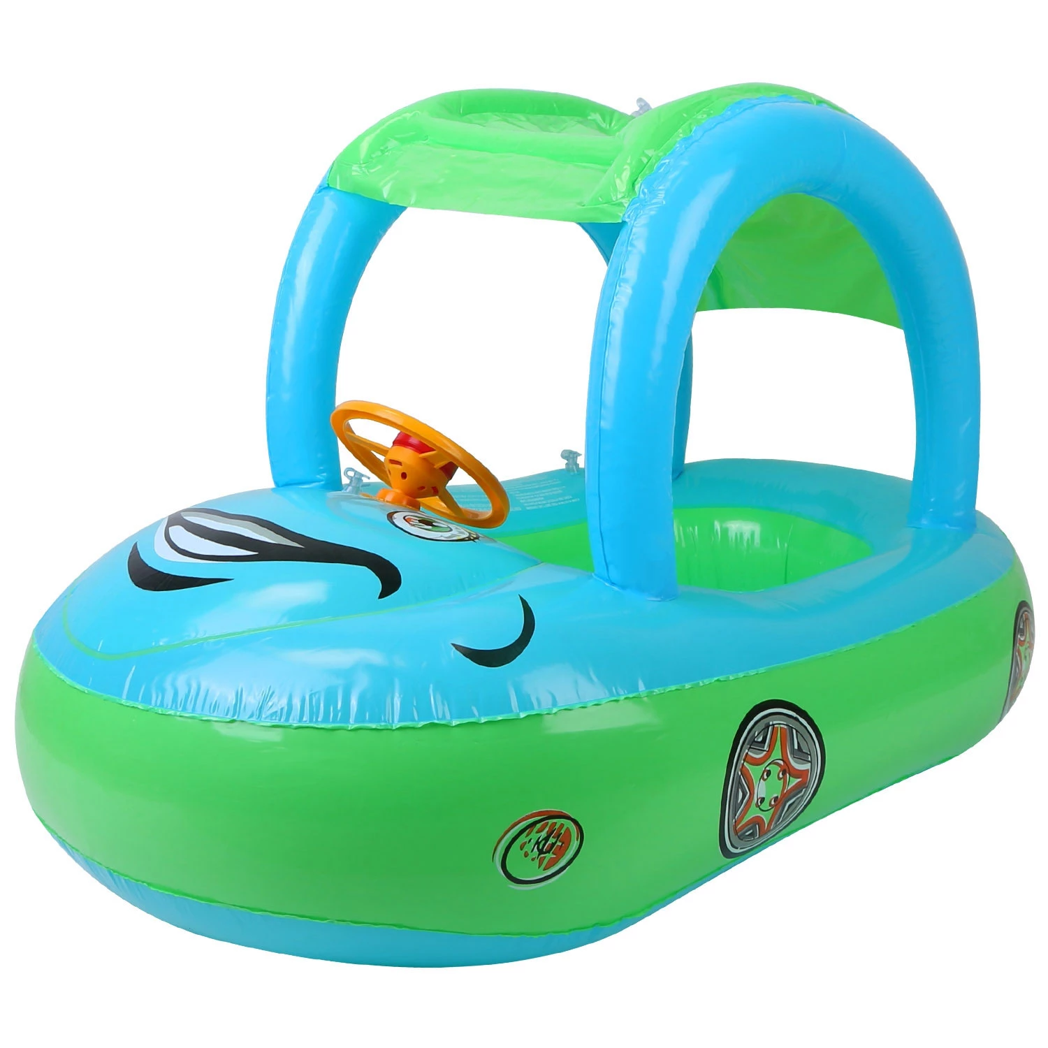 Baby Inflatable Pool Float Car Shaped Toddler Swimming Float Boat Pool Toy Infant Swim Ring Pool