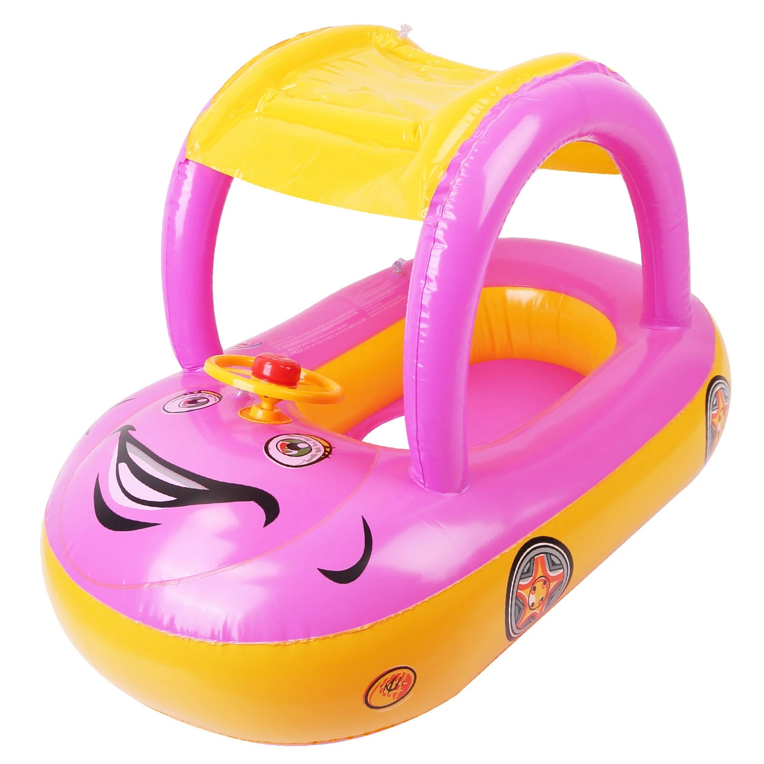 Baby Inflatable Pool Float Car Shaped Toddler Swimming Float Boat Pool Toy Infant Swim Ring Pool