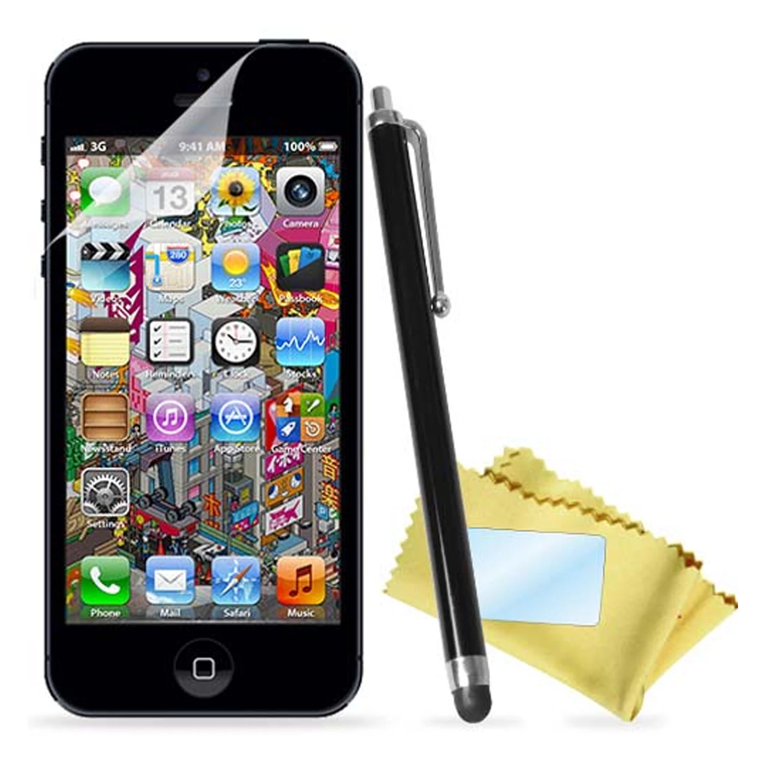 Stylus Pen And Screen And Back Protector Close Kit