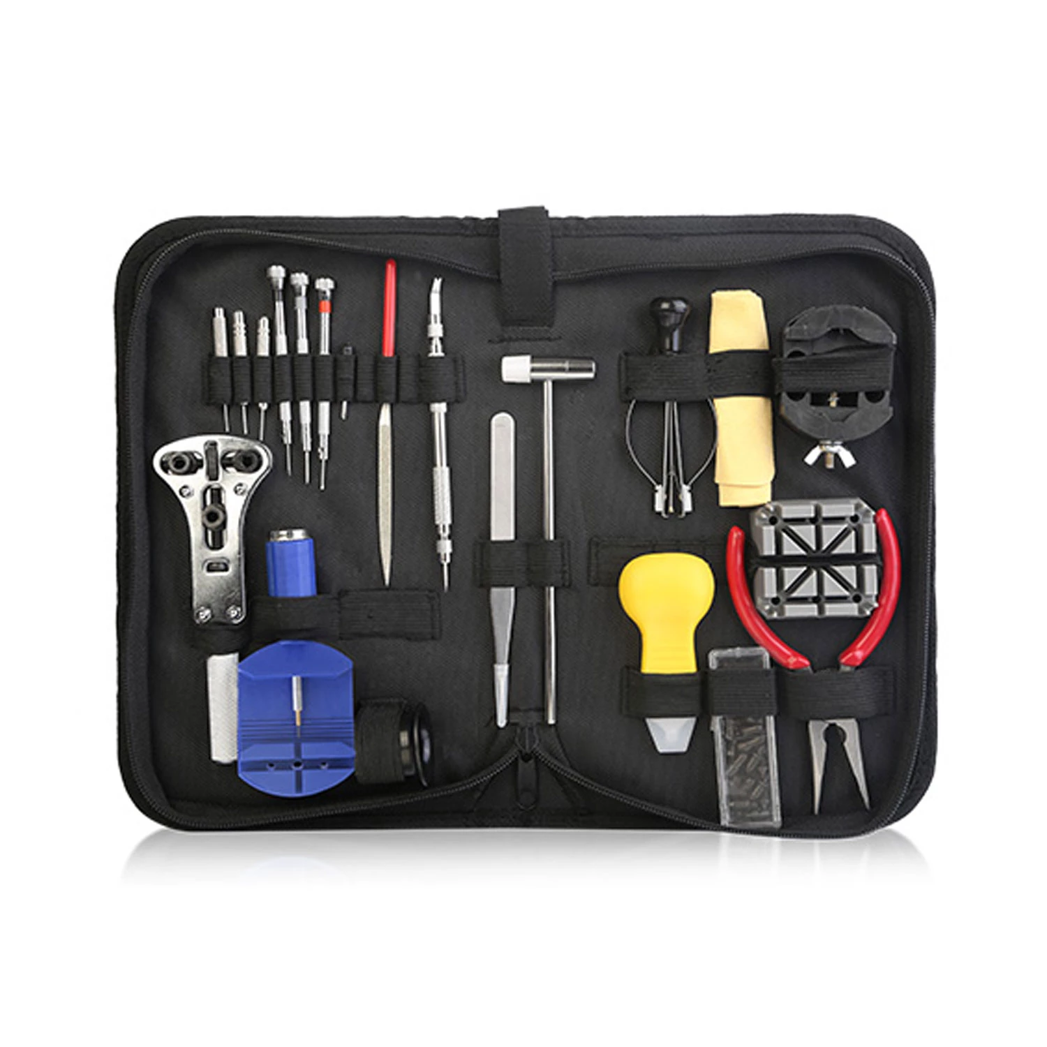 21 PCS Watch Repair Tool Kit Hand Link Remover Watch Band Holder Case Opener W/ Free Carrying Case