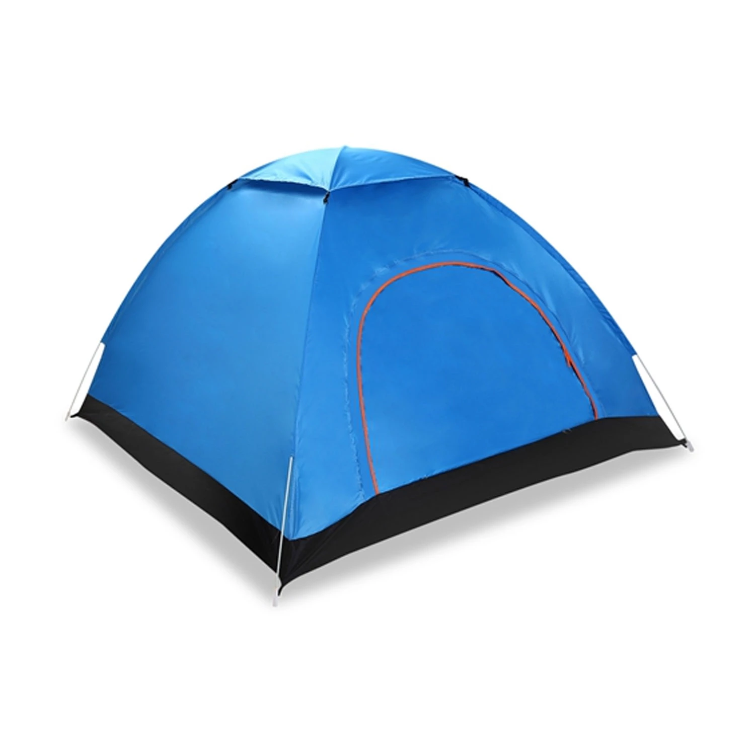 4 Persons Camping Waterproof Tent Pop Up Tent Instant Setup Tent w/2 Mosquito Net Doors Carrying Bag