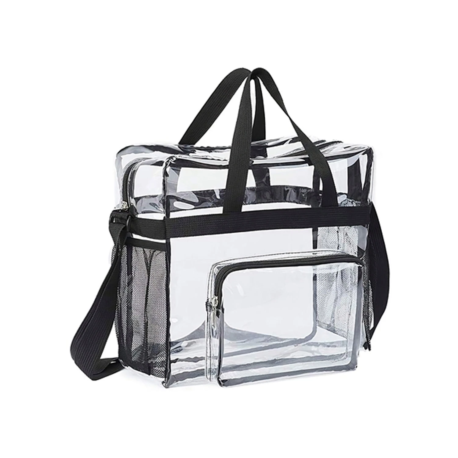 Clear Crossbody Bag Stadium Approved Clear Transparent Shoulder Bag See Through Zip Pouch Tote Bag