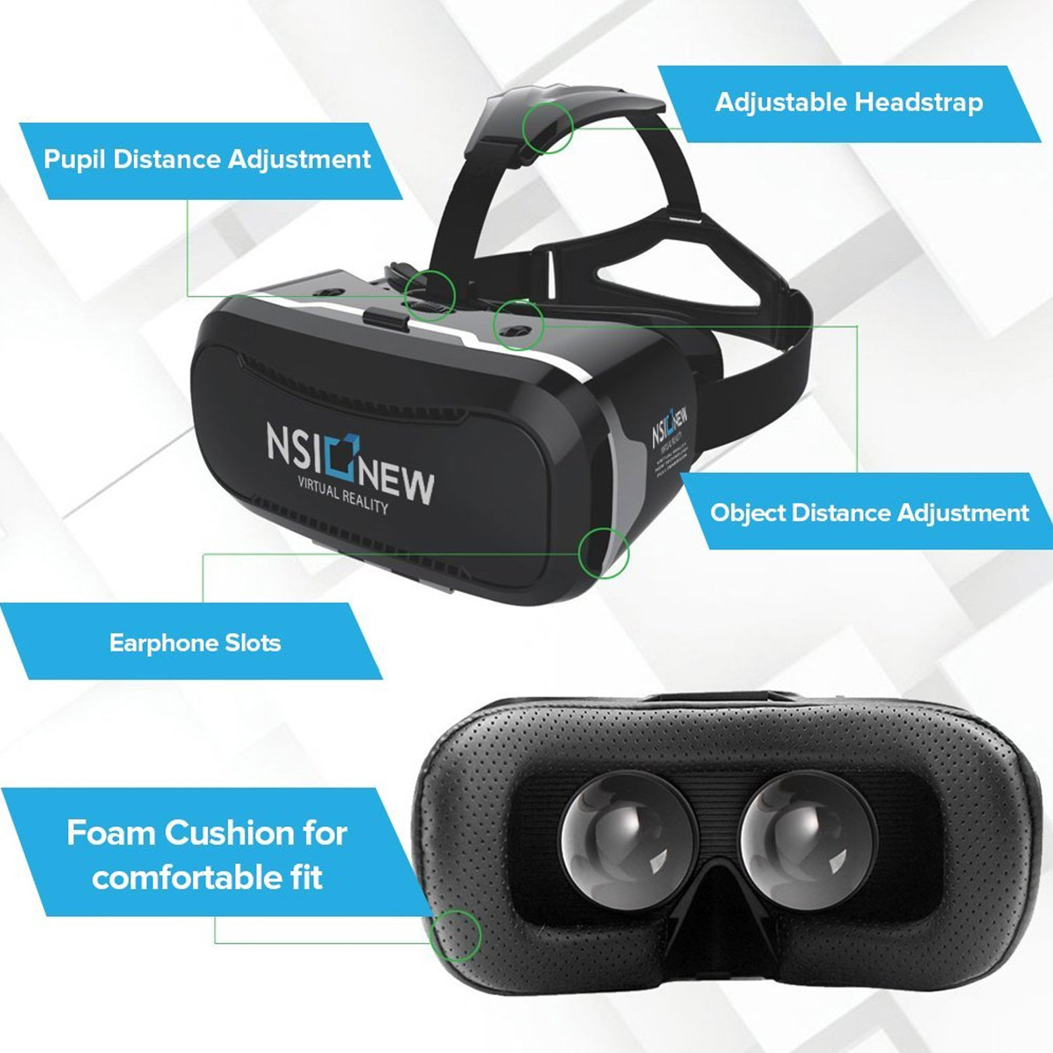 3D Virtual Reality Headset HD Gaming, Movies & 360˚ Video Experience with Bluetoothip Around Ladies